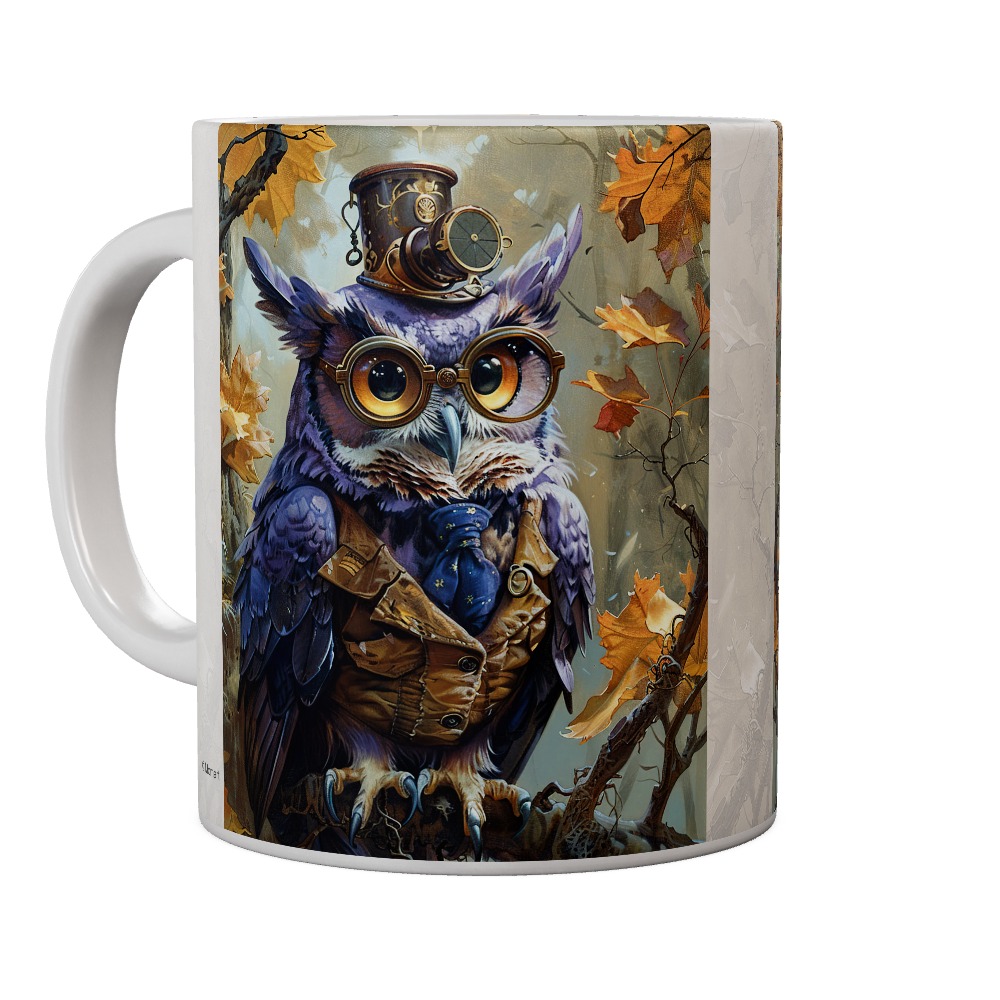 Wise Purple Owl Mug