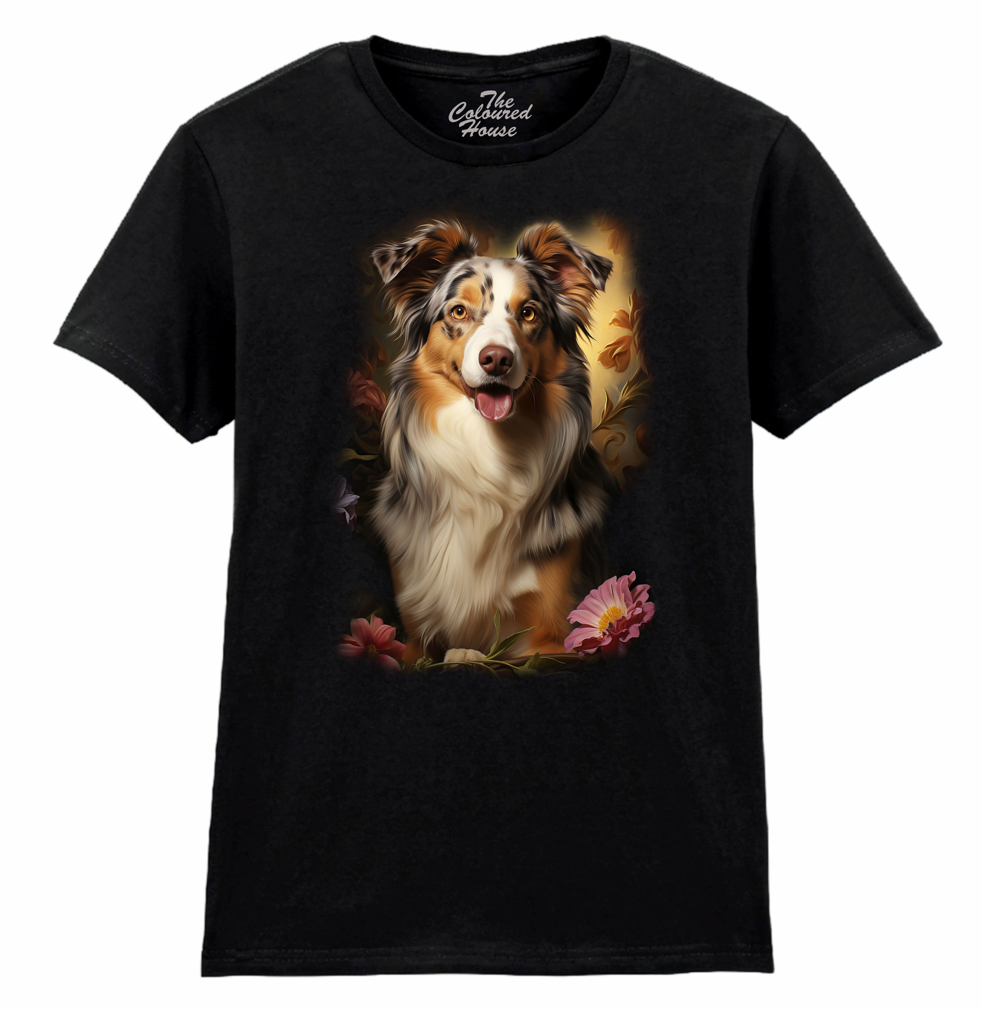 Australian Shepherd Portrait Ladies T-shirt