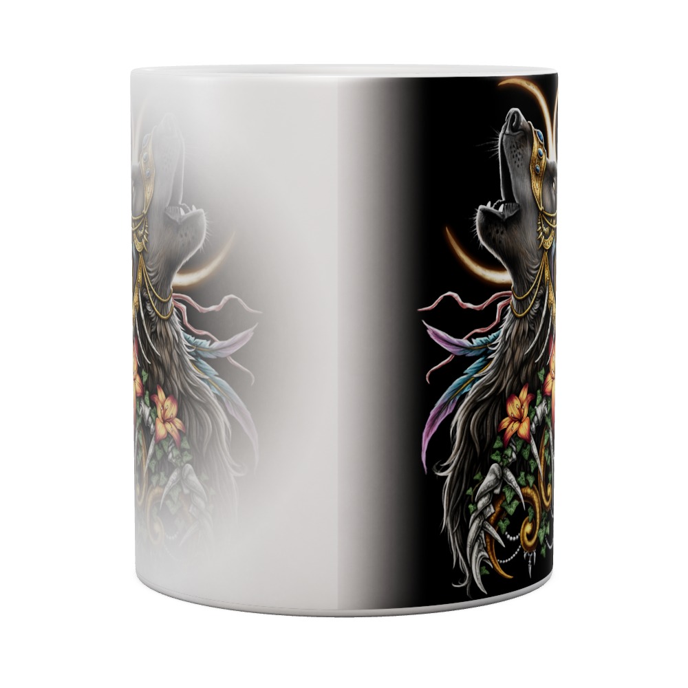 Howling Wolf B&W Mug