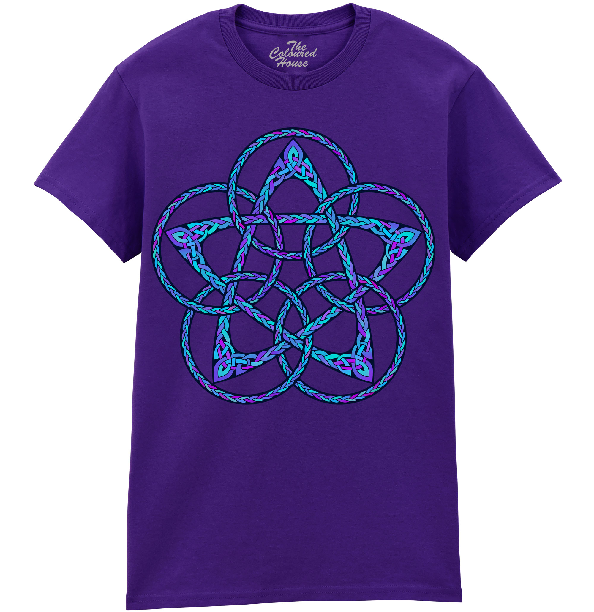 Celtic Knot Five Star Circle Blue