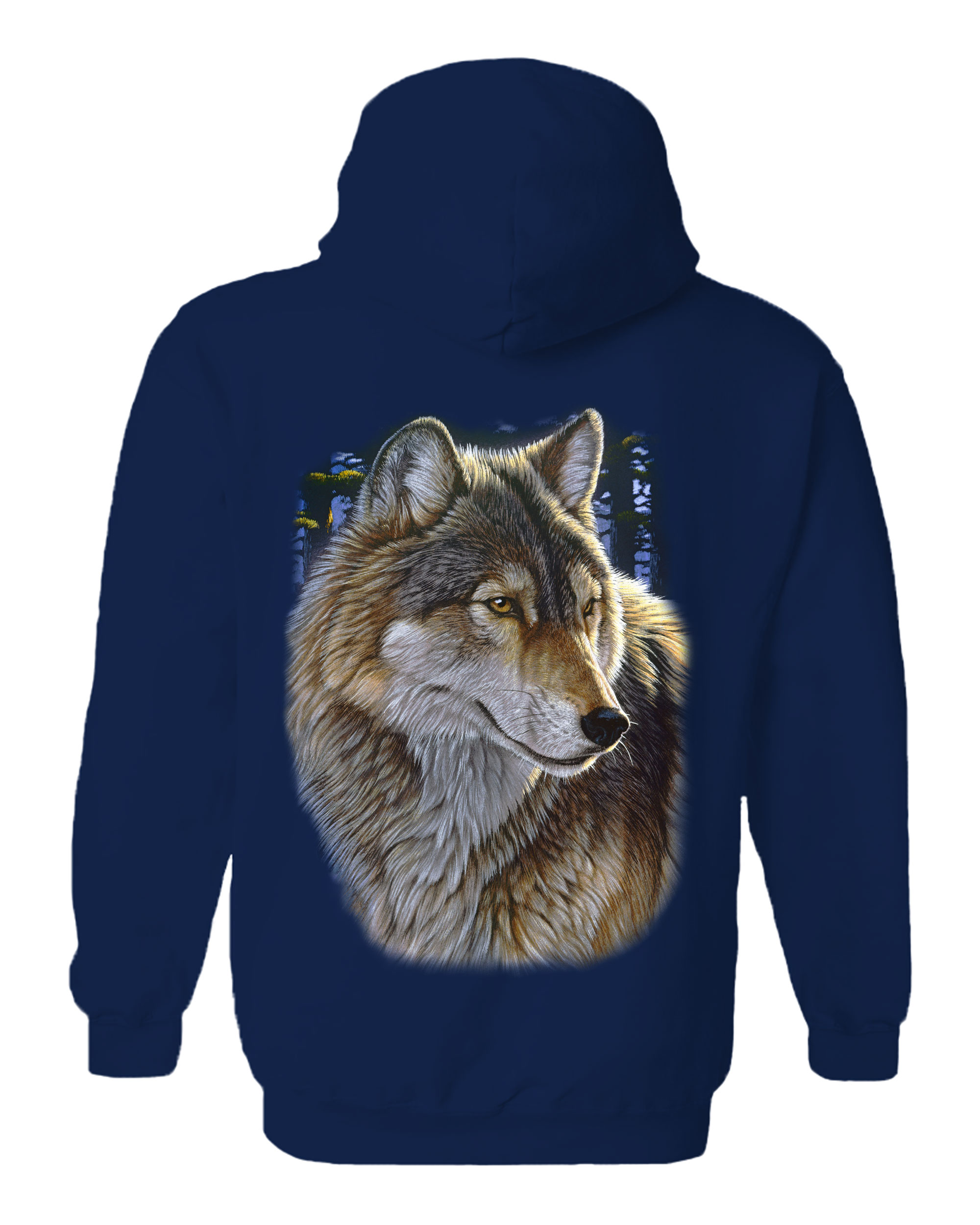 Evening Wolf Portrait Hoodie