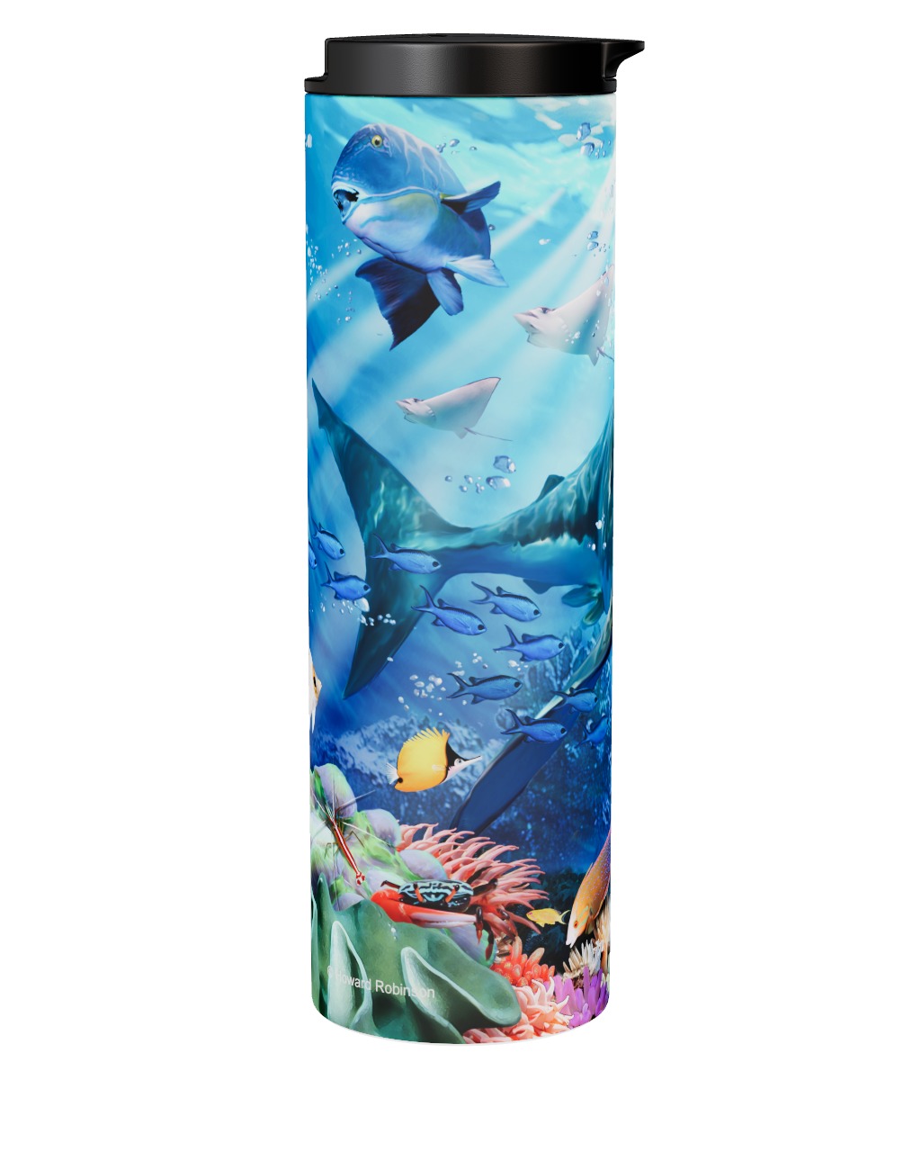59HR879-2-1 Great White Shark And Sealife Tumbler