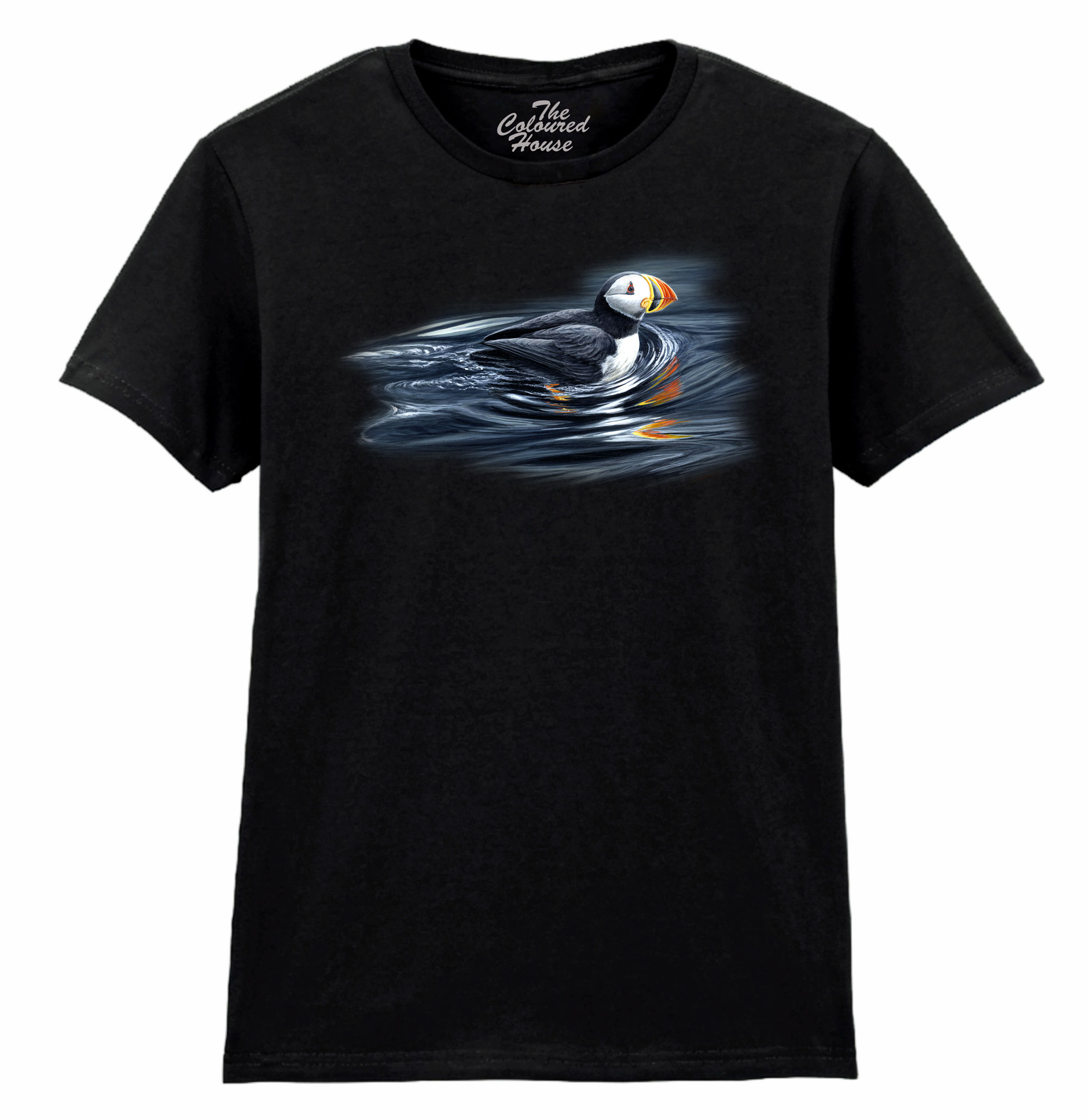 Swimming Puffin Ladies T-shirt