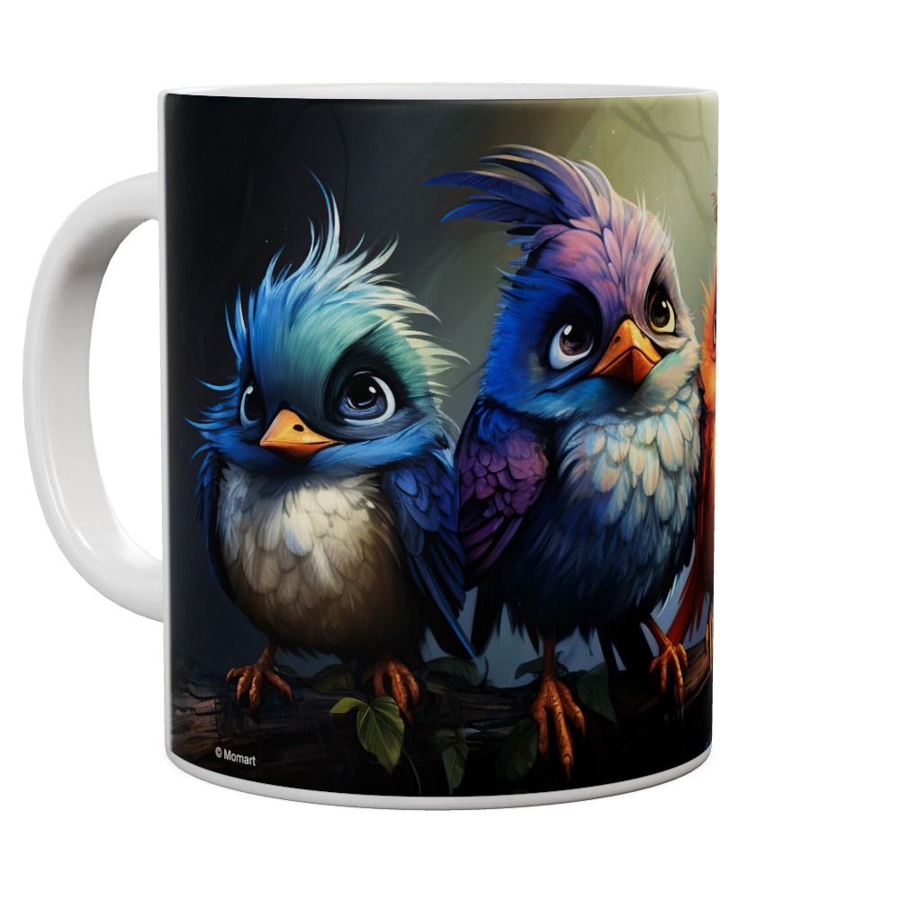 4 Birds On Branches Mug