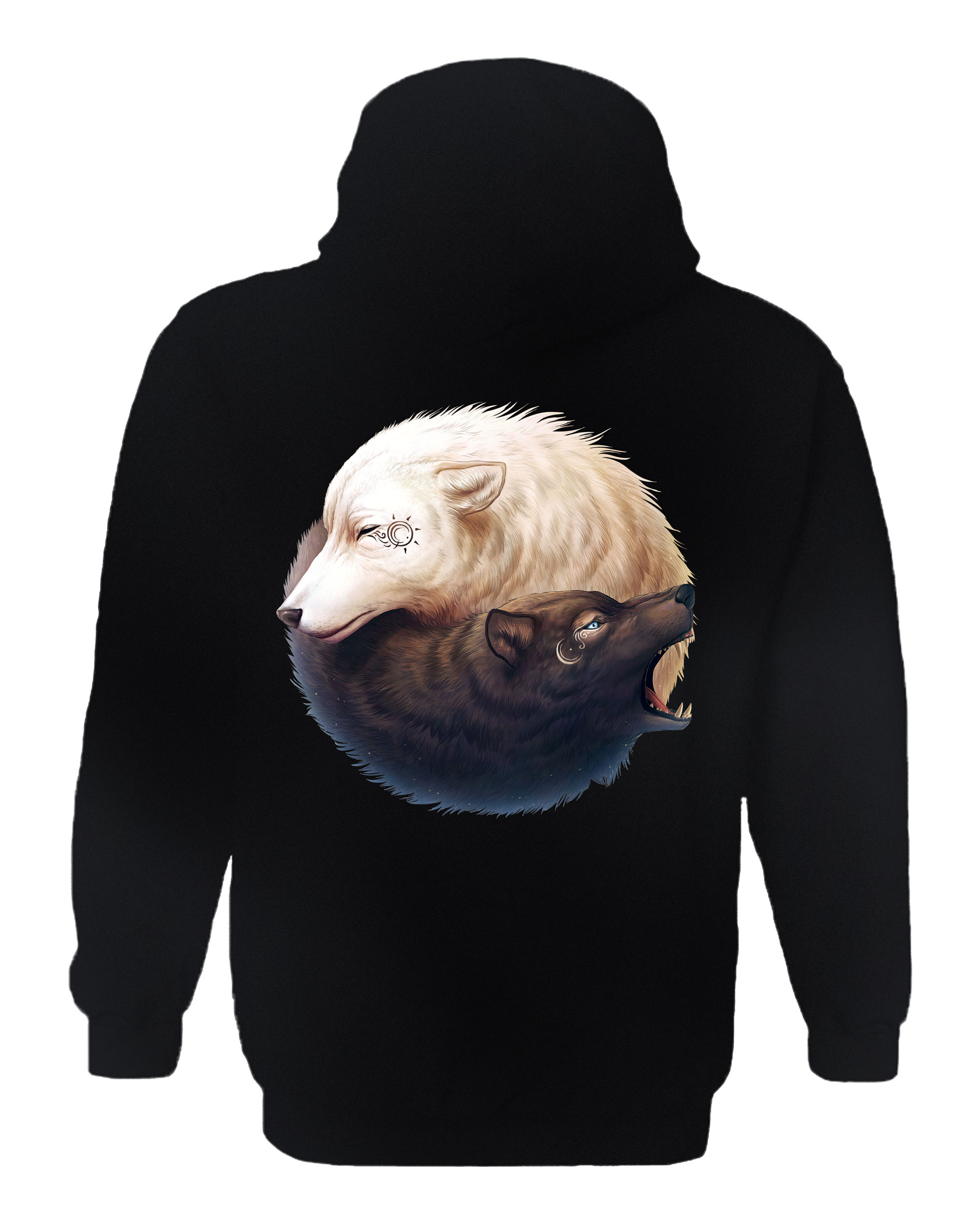 Yin And Yang Wolves Hoodie