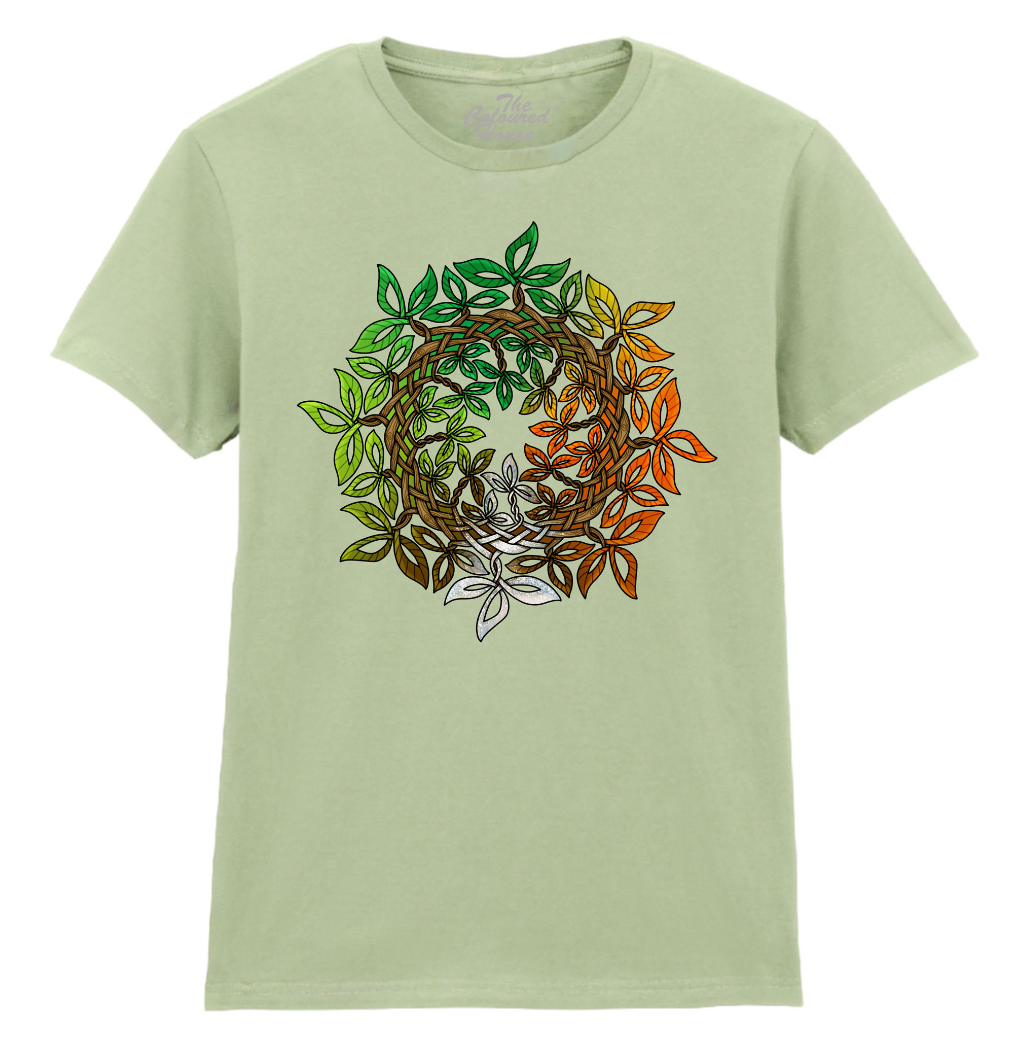 Seasonal Celtic Tree Knot Ladies T-shirt