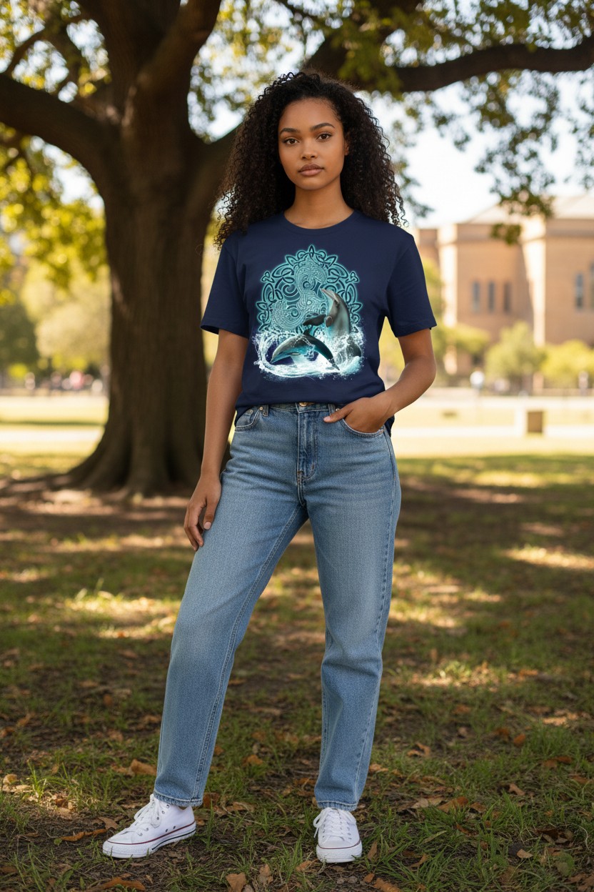 Celtic Dolphin Ladies T-shirt