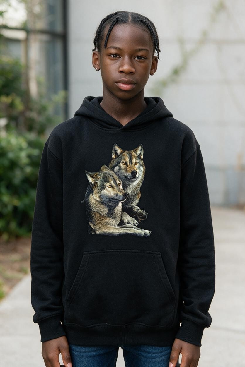 Couple Wolves Hoodie