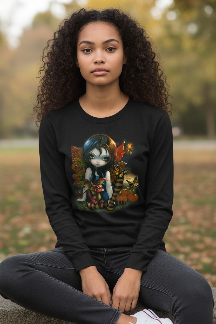 Fairy Autumn and Dragon Longsleeve