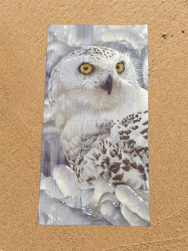 Snowy Owl Sanctuary Strandlaken 90x180cm