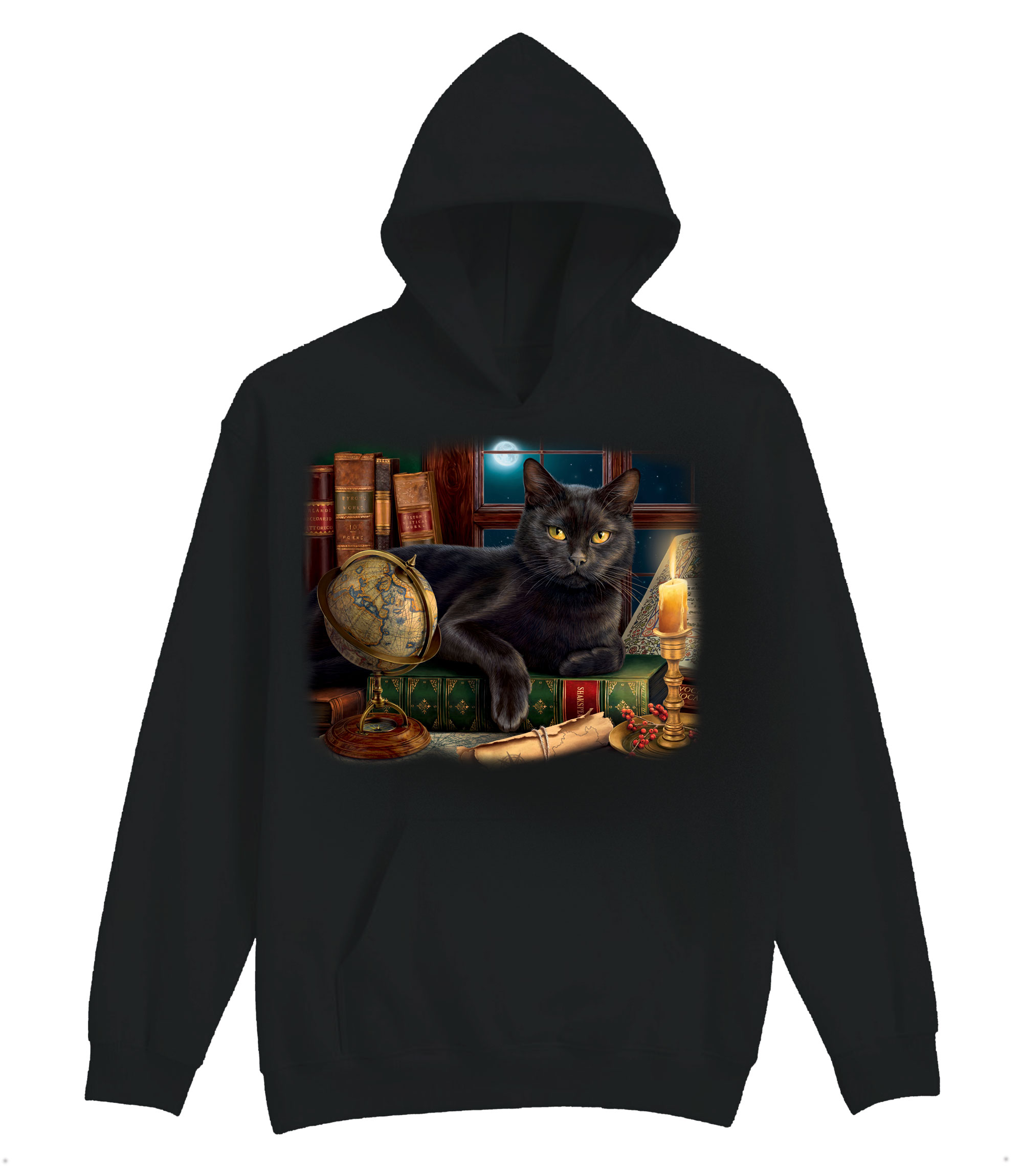 Black Cat By Candlelight Hoodie