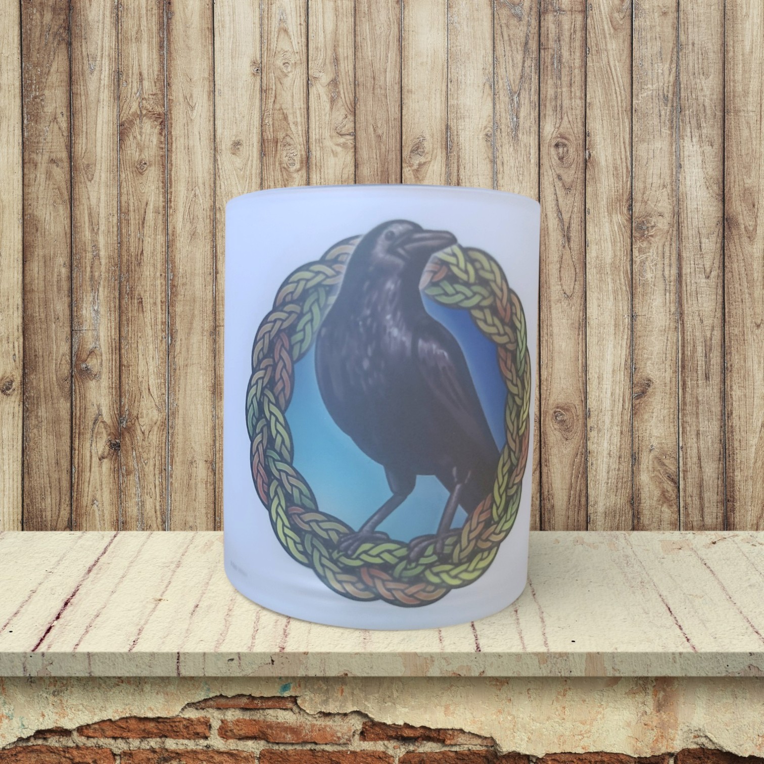 Crow Celtic Knot - Candle Light Holder