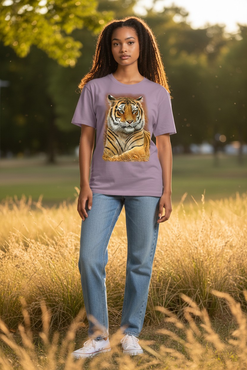 Graceful Tiger Ladies T-shirt
