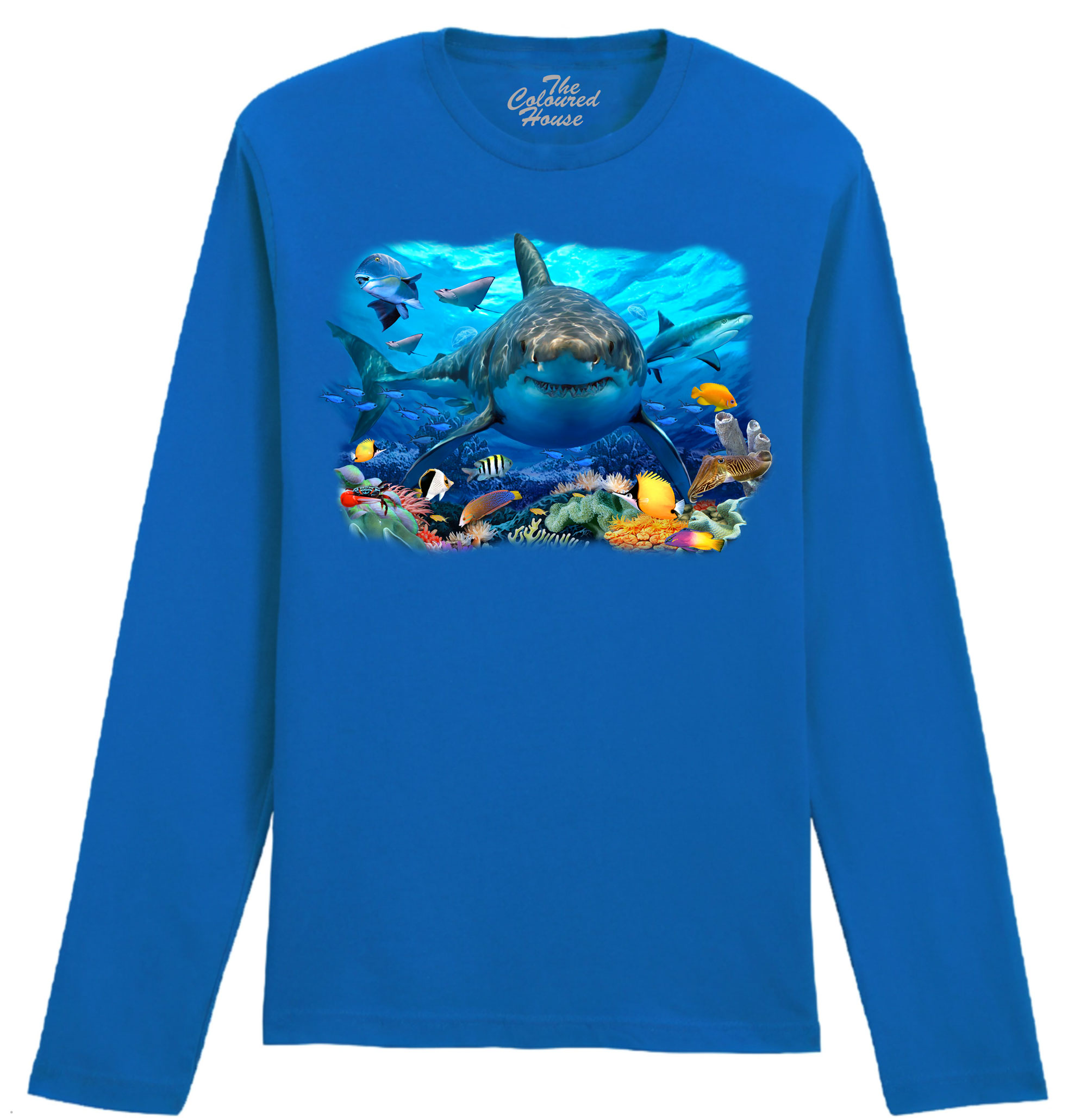 Great White Shark And Sealife Longsleeve
