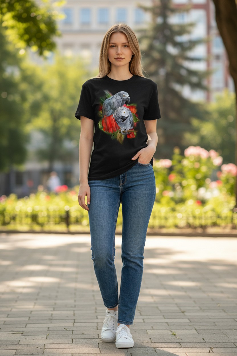 African Greys Ladies T-shirt