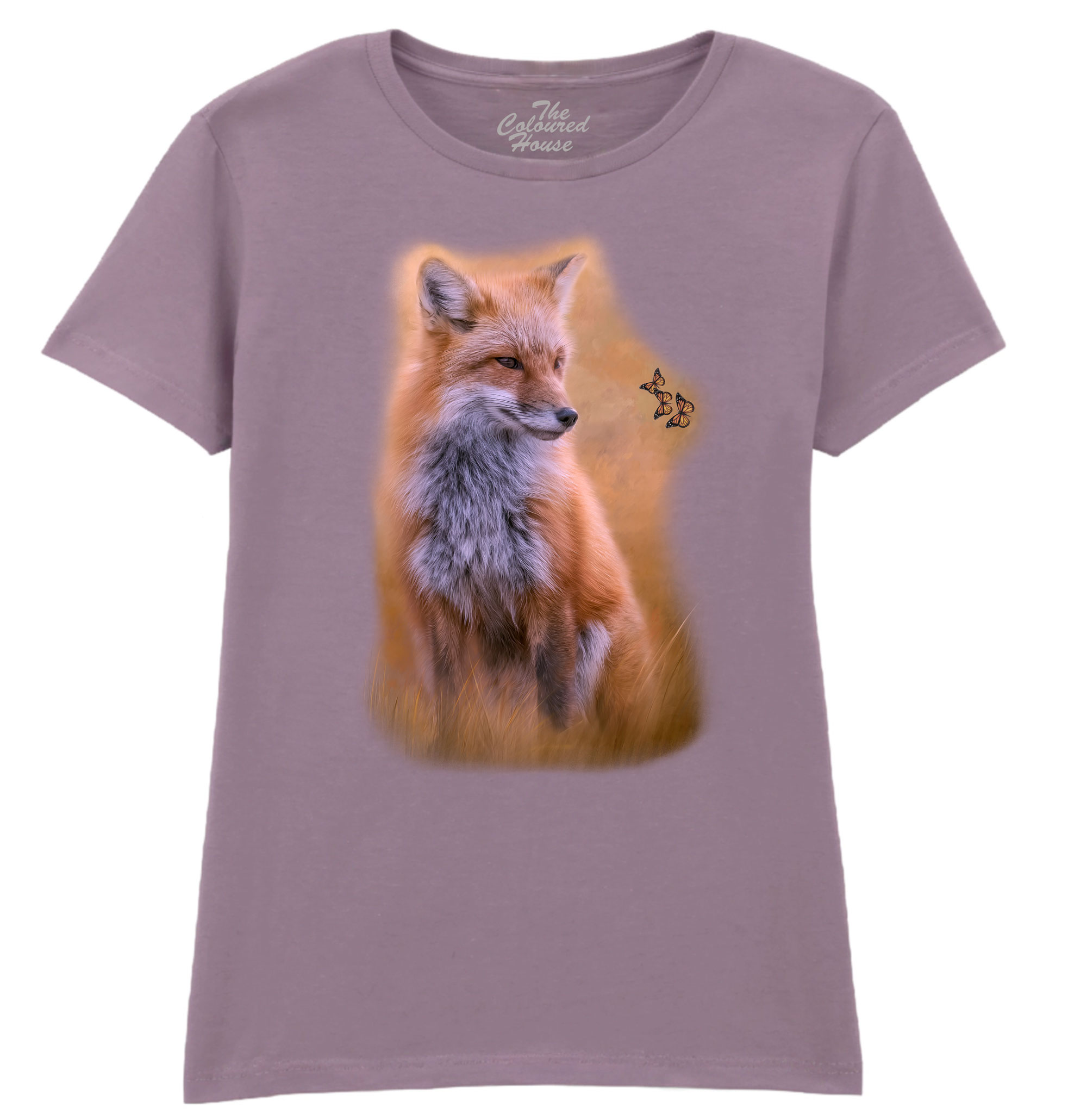 Watching Butterflies - Fox Ladies T-shirt