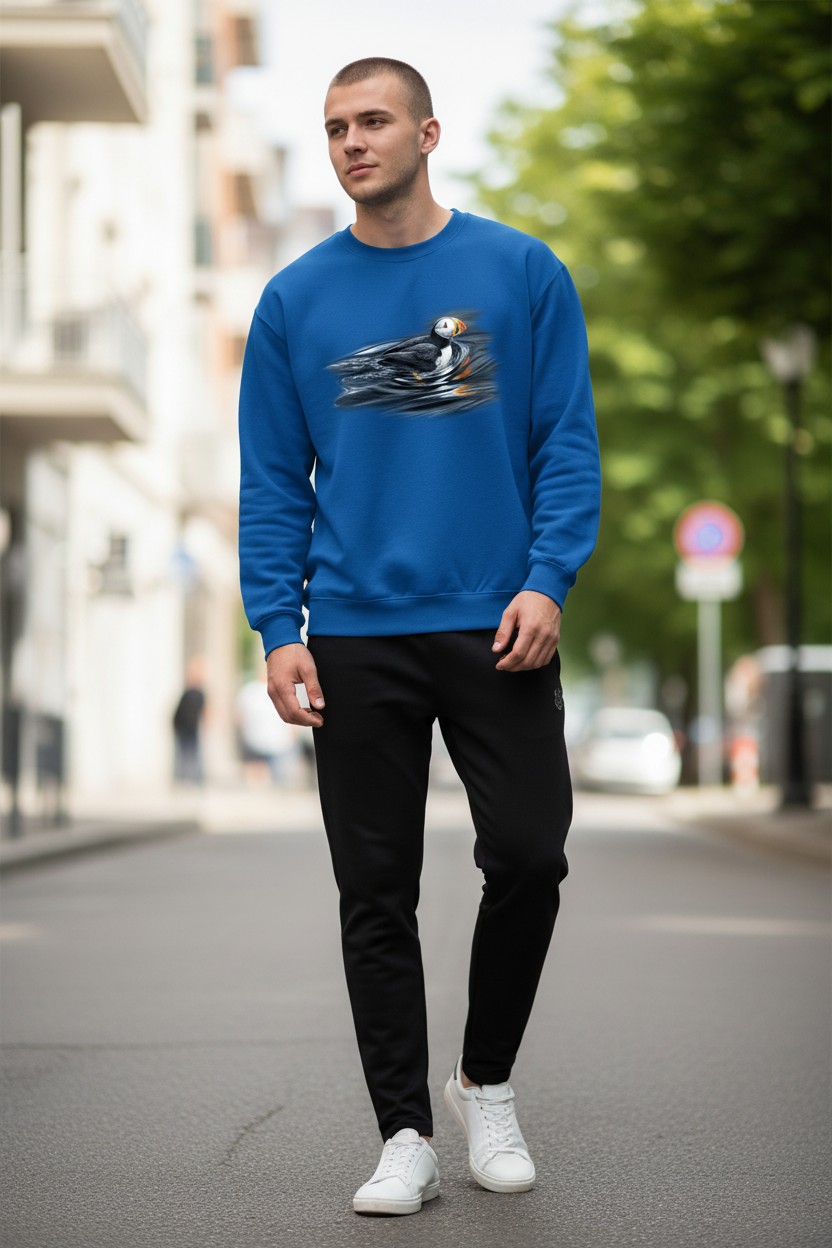 Swimming Puffin Sweater