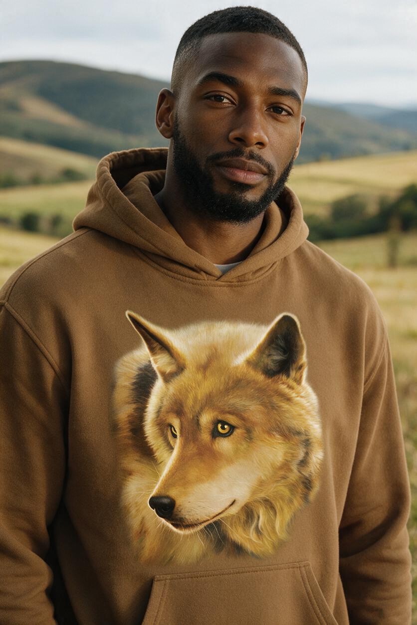 Wolf Golden Sun Hoodie