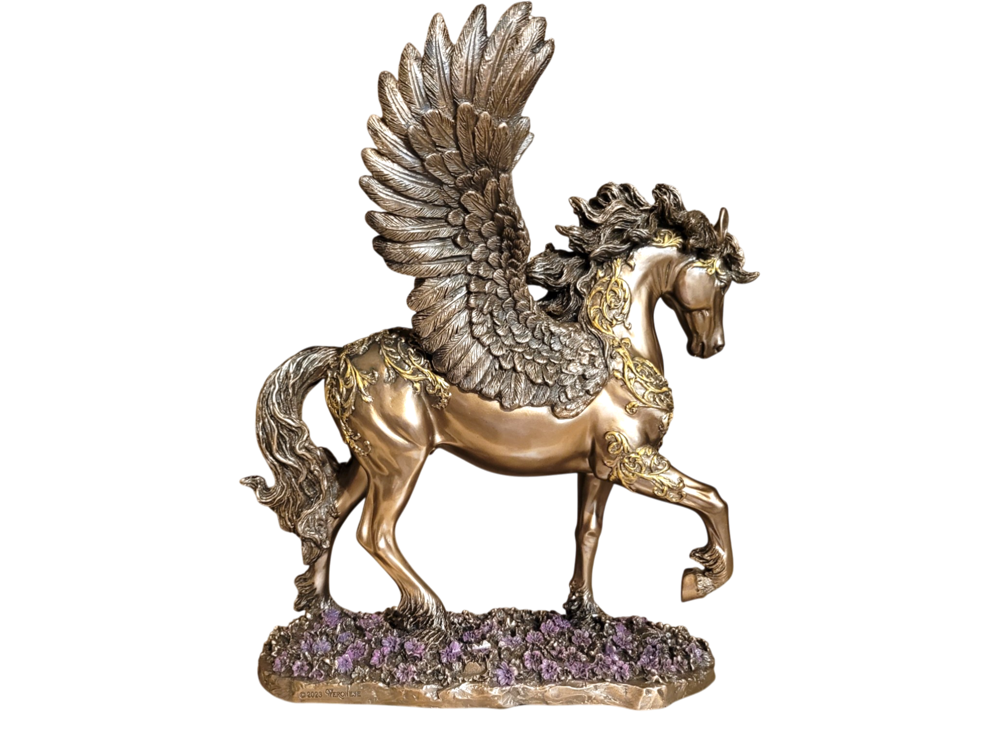 Divine Pegasus Decorated In Gold