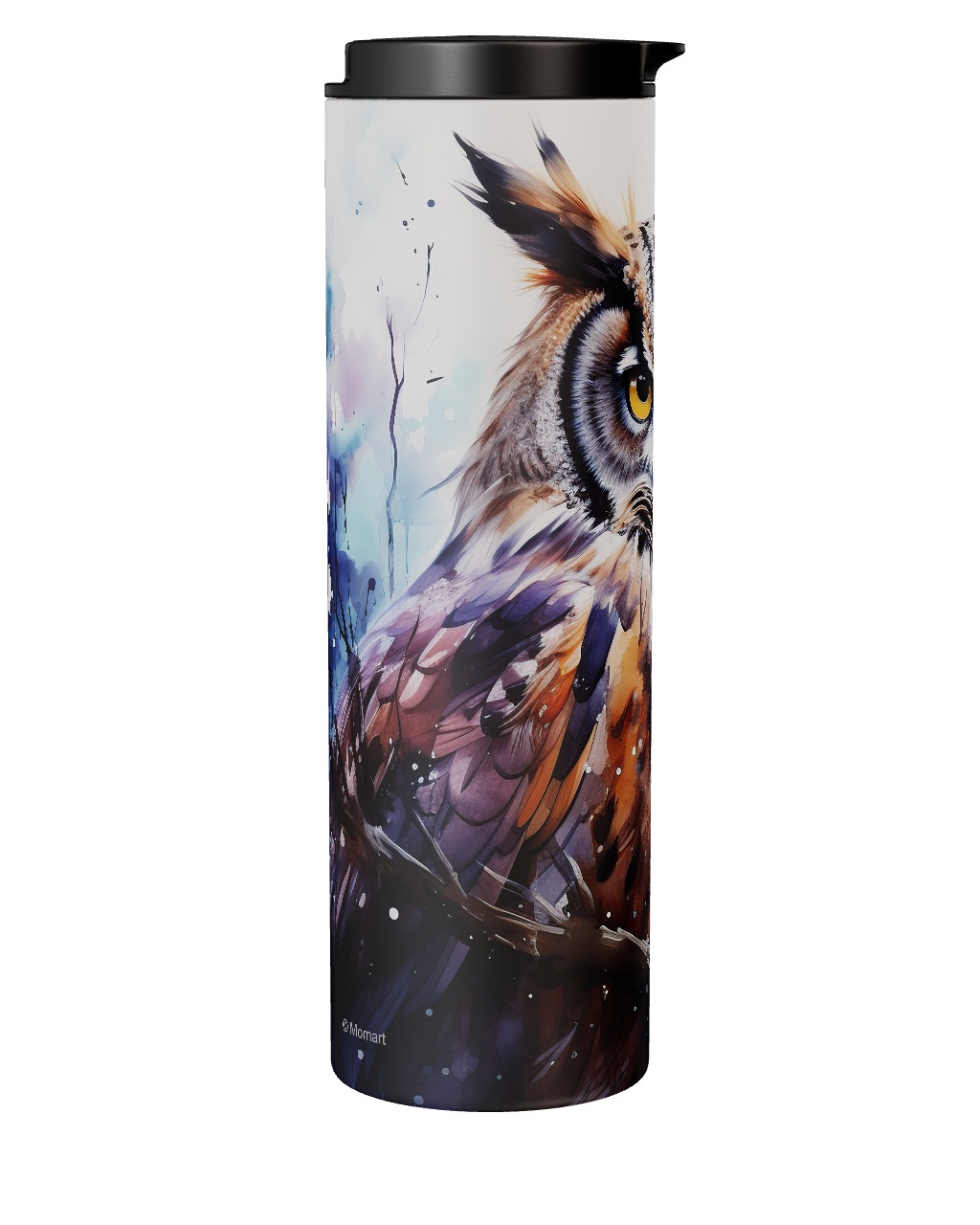 Watercolor Great Horned Owl Tumbler Watercolor Great Horned Owl Tumbler