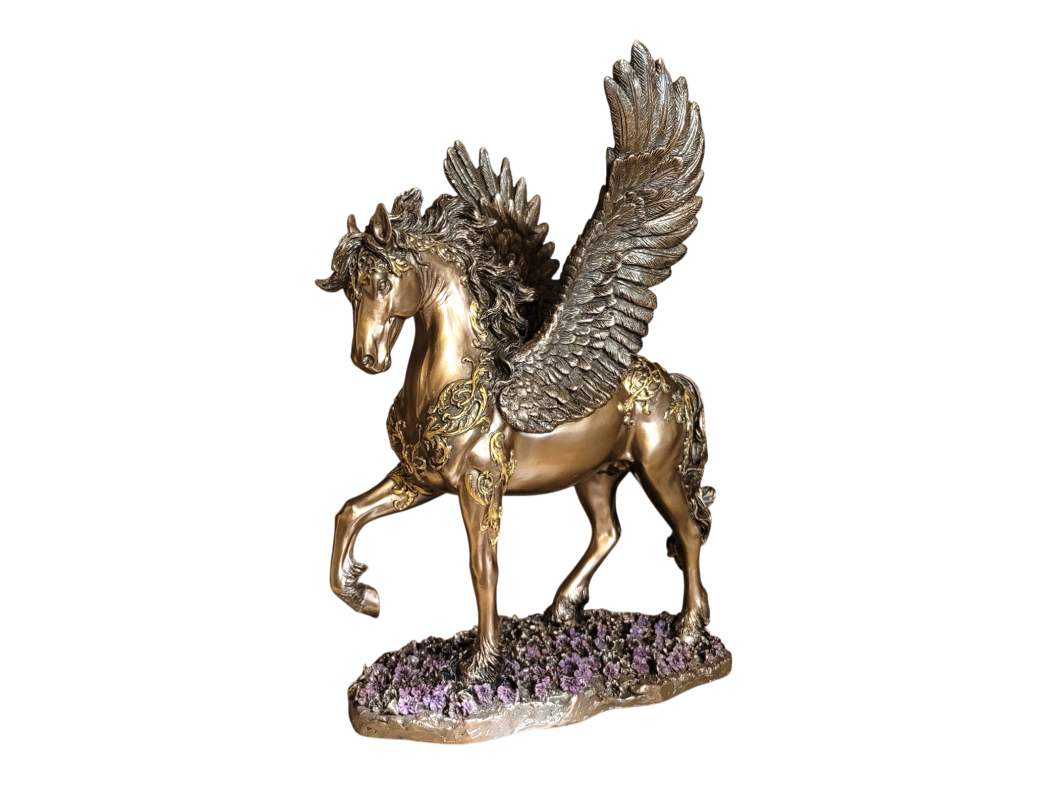 Divine Pegasus Decorated In Gold