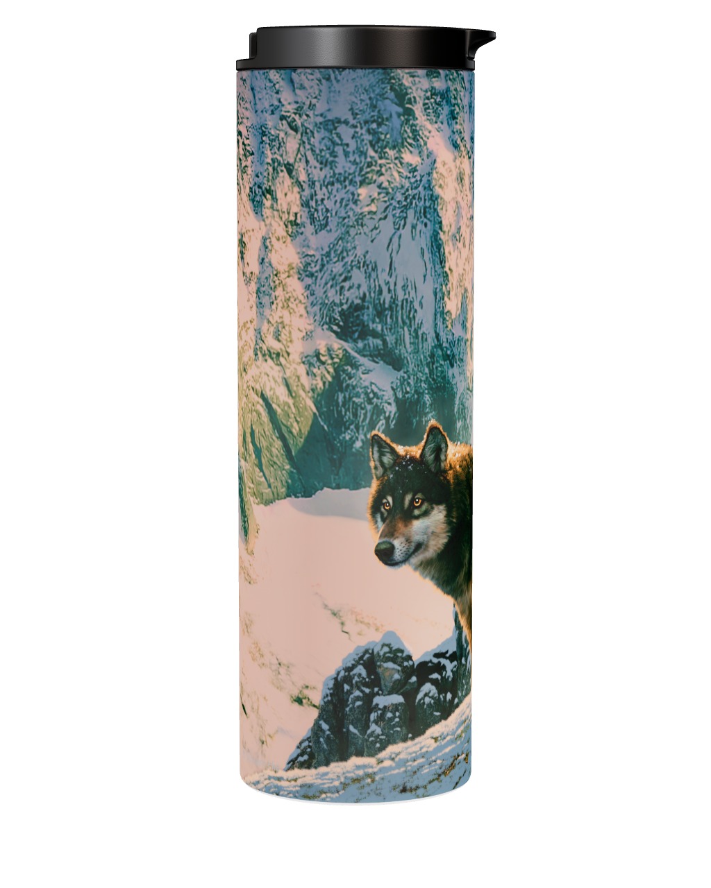 Wolf Couple In Sunset Tumbler