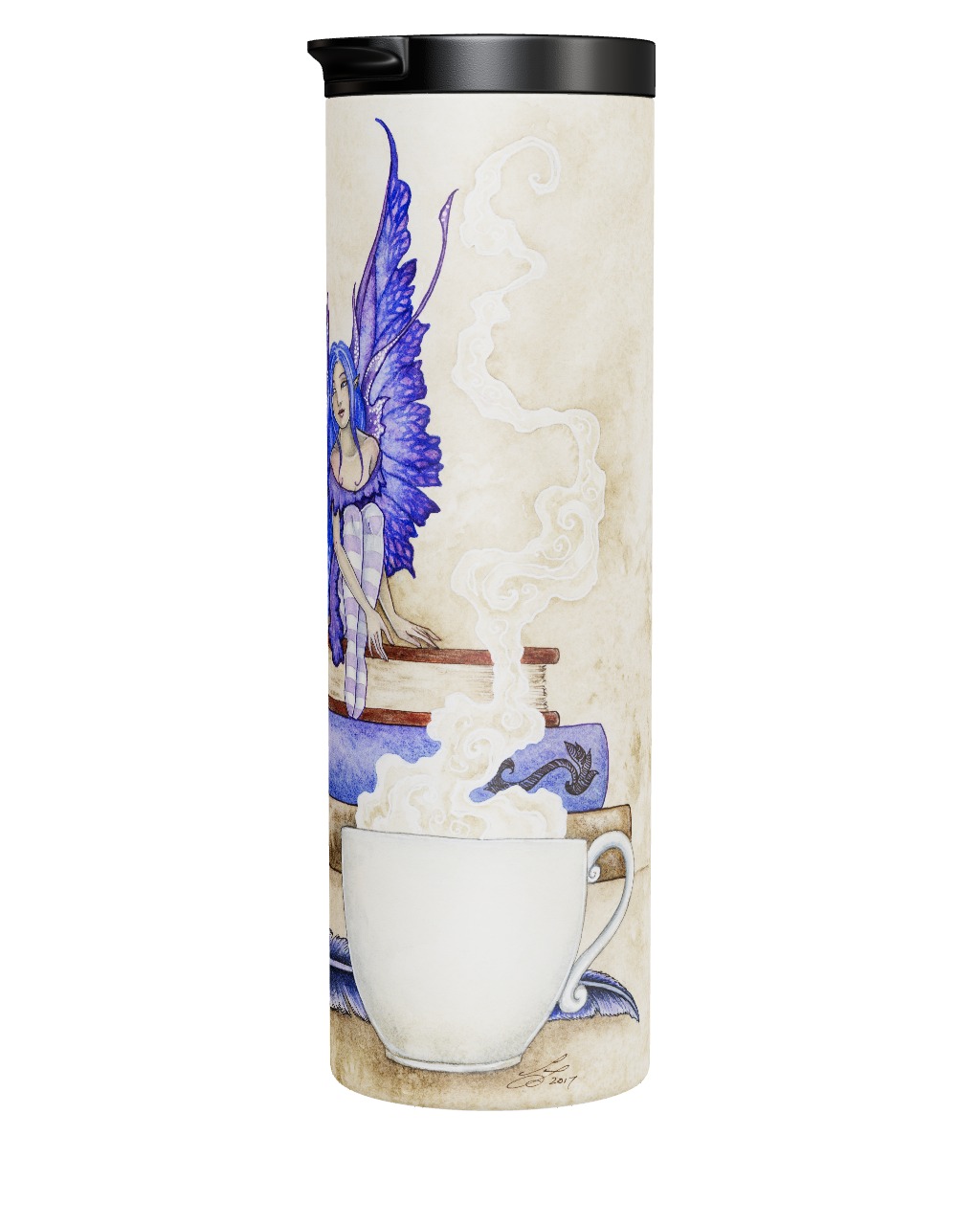 Blue Bookworm Tumbler