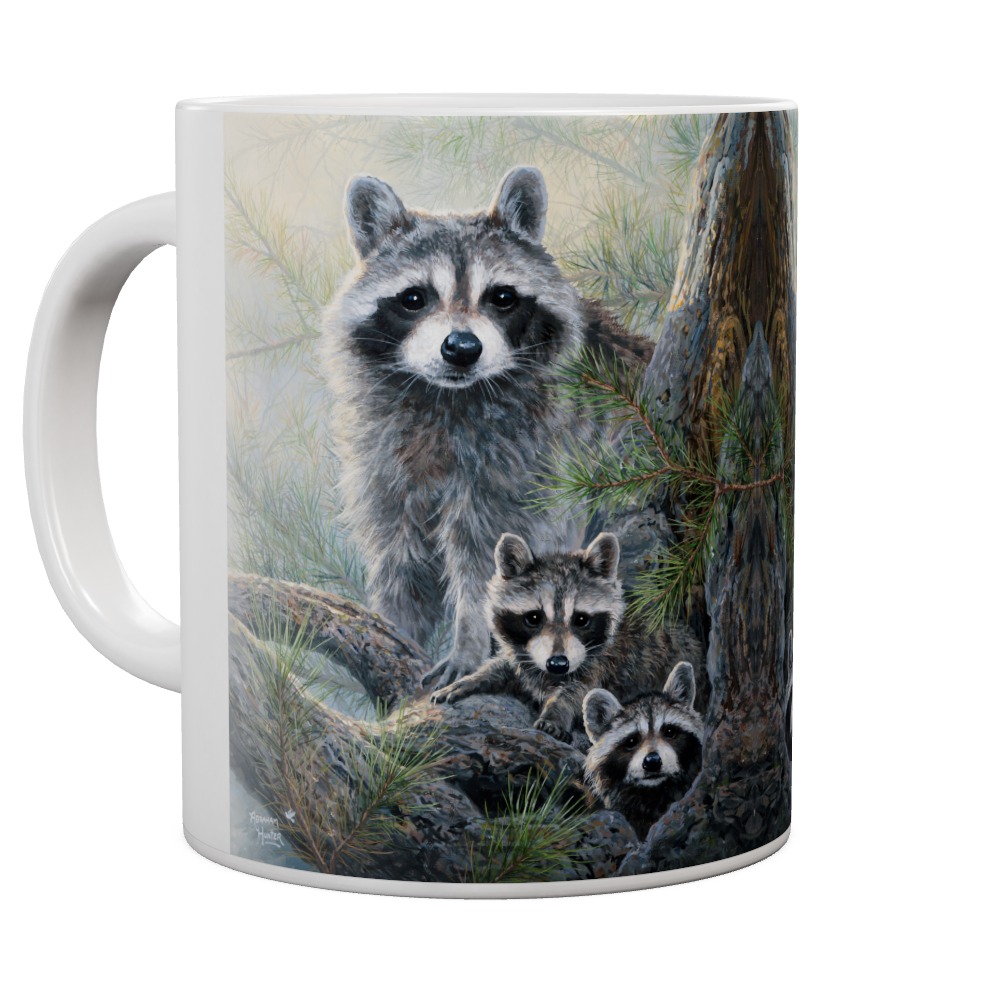 Raccoon Family Portrait Mug
