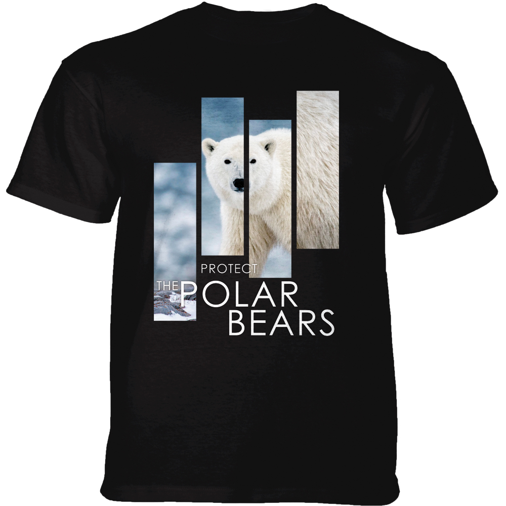 Protect Polar Bear Split Portrait Black