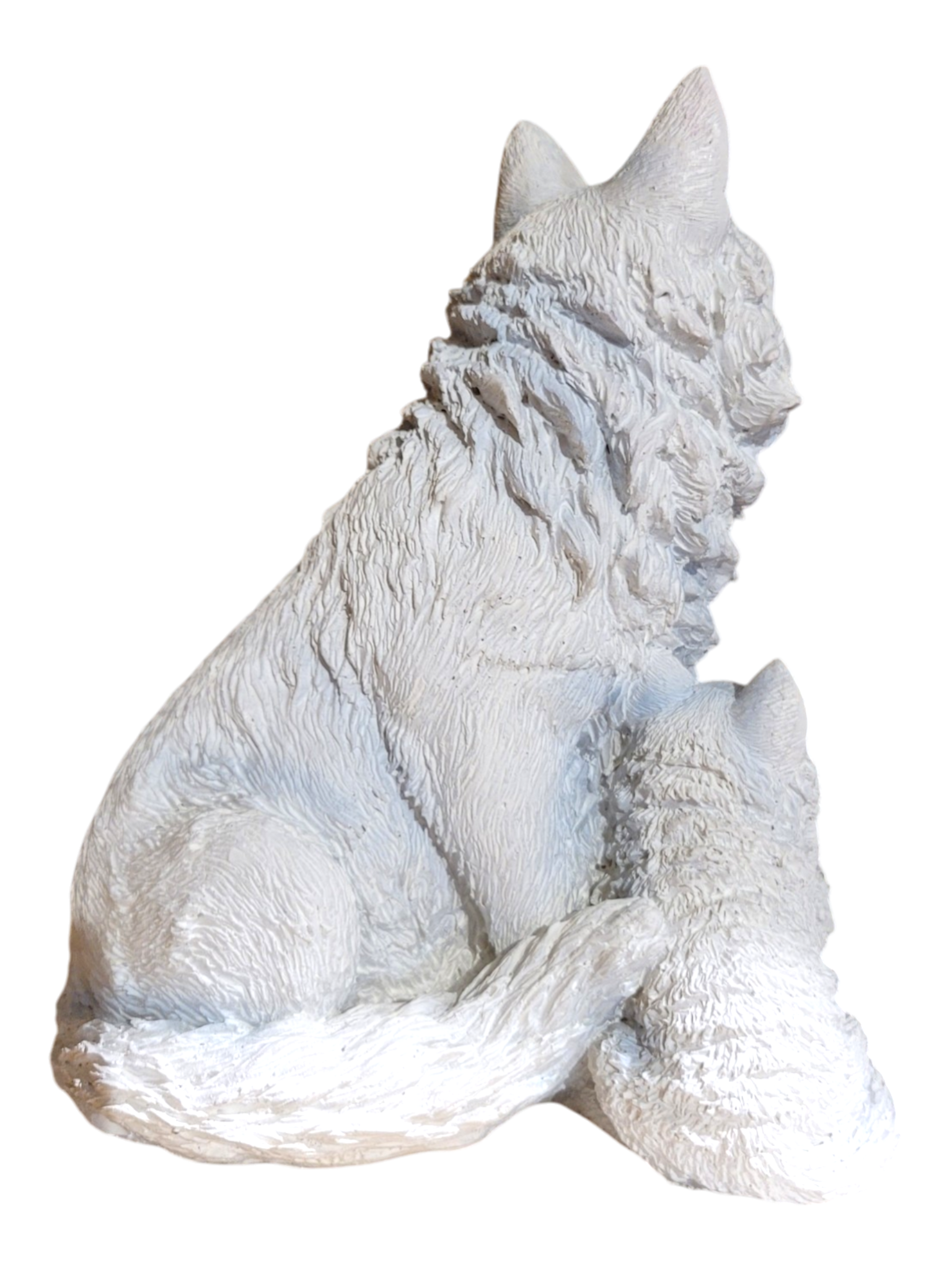 Sitting Polar Wolf With Pups