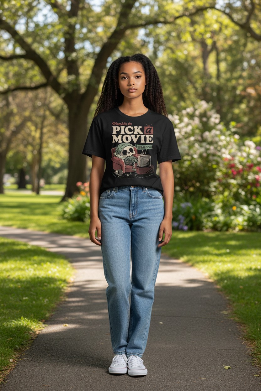 Unable To Pick A Movie Ladies T-shirt