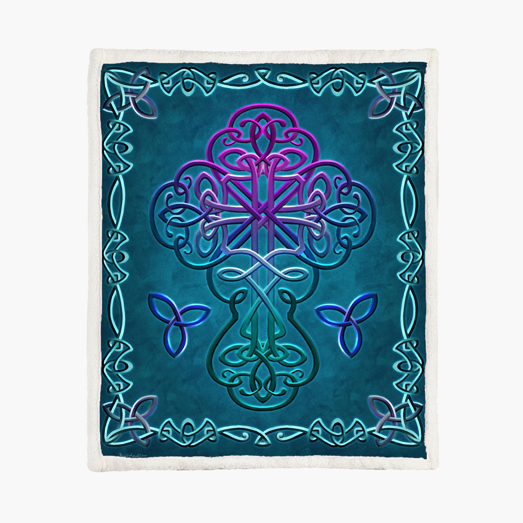 Celtic Cross - Size L - 150x200cm - Fleece Blanket