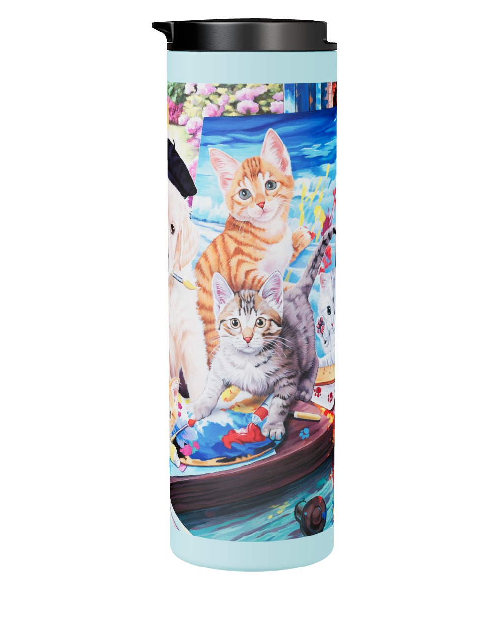 Puppies And Kittens In The Art Studio - Tumbler