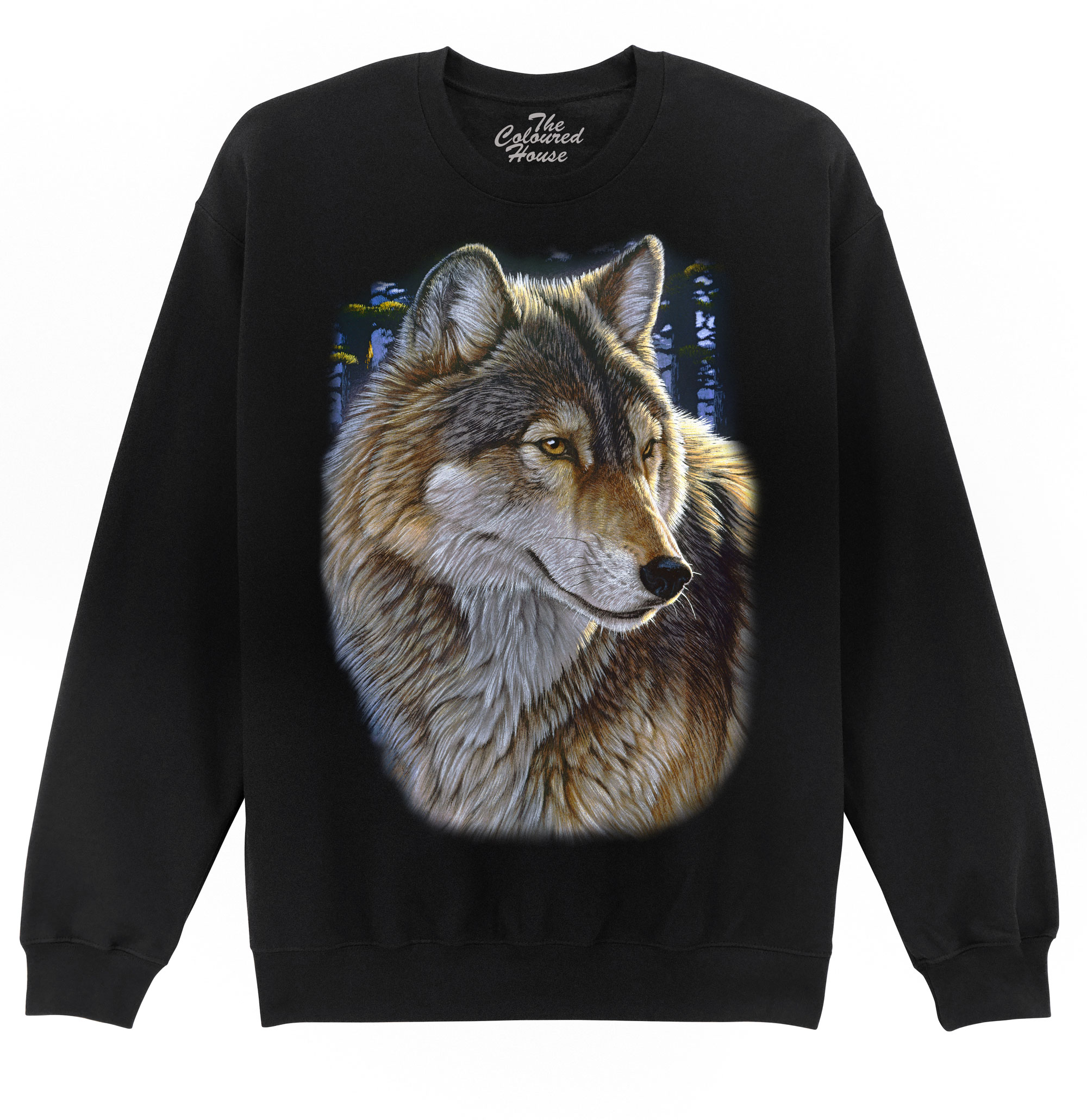 Evening Wolf Portrait Sweater