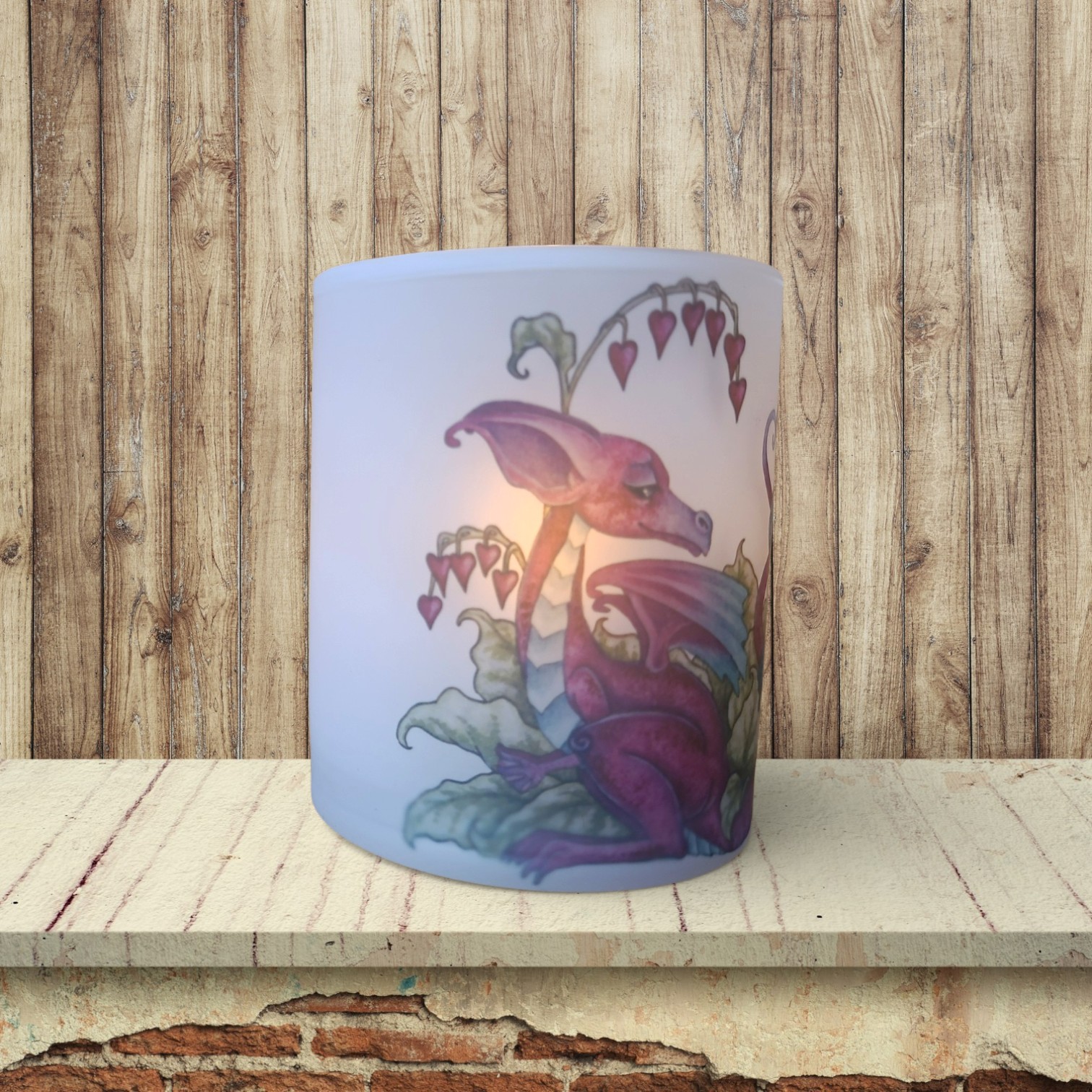 Love Dragons - Candle Light Holder