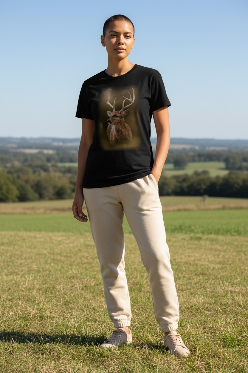 Evening Swim - Deer Ladies T-shirt