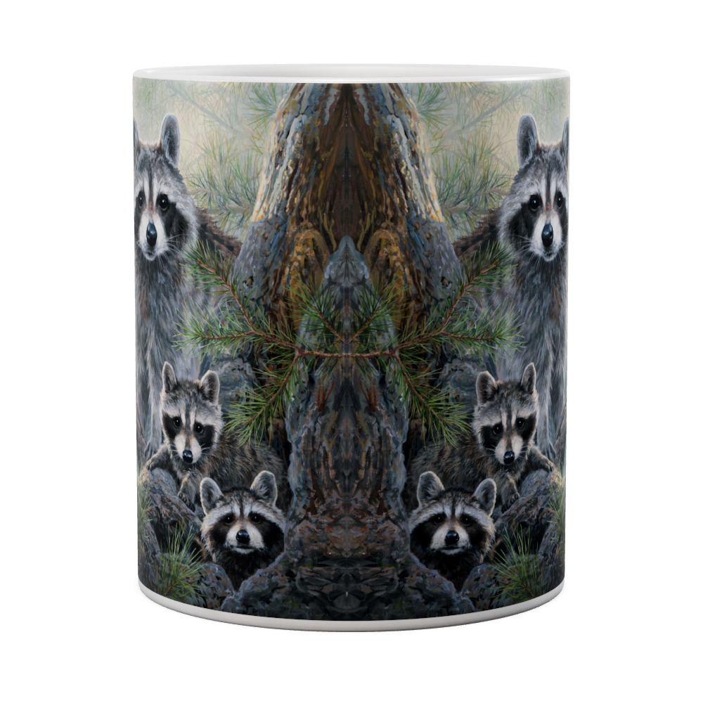 Raccoon Family Portrait Mug