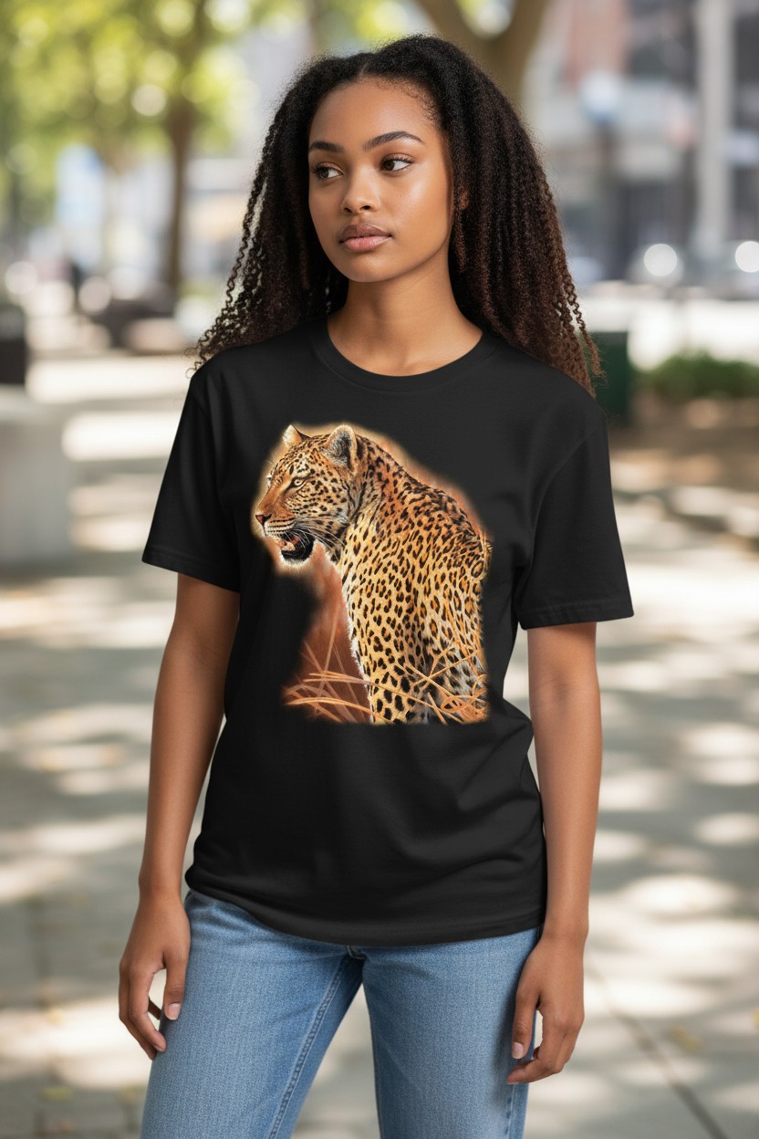 Brave Leopard Ladies T-shirt