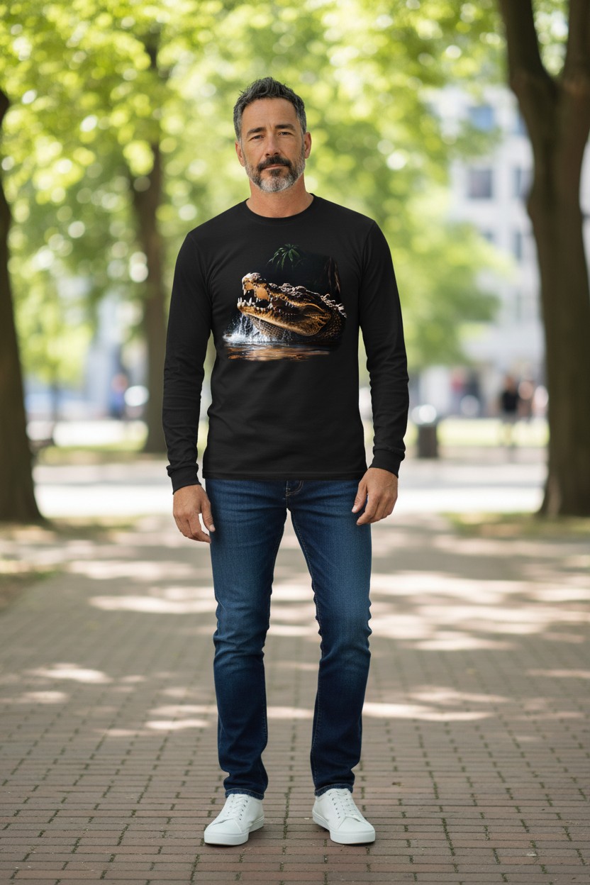 Crocodile In Water Longsleeve