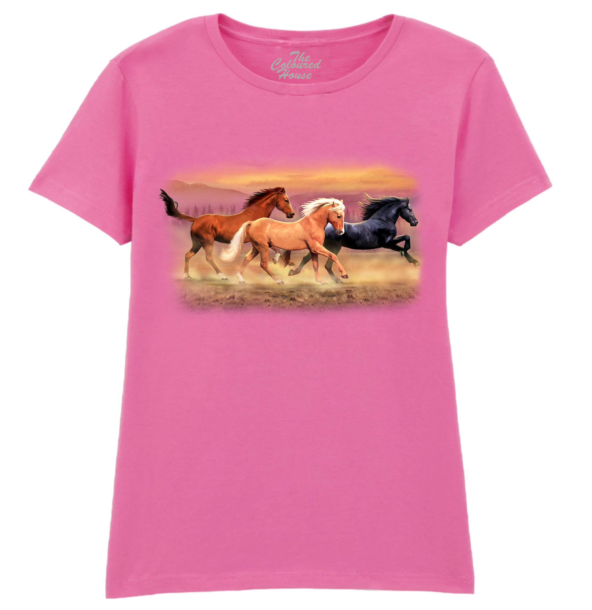 Running Free Horses Ladies T-shirt