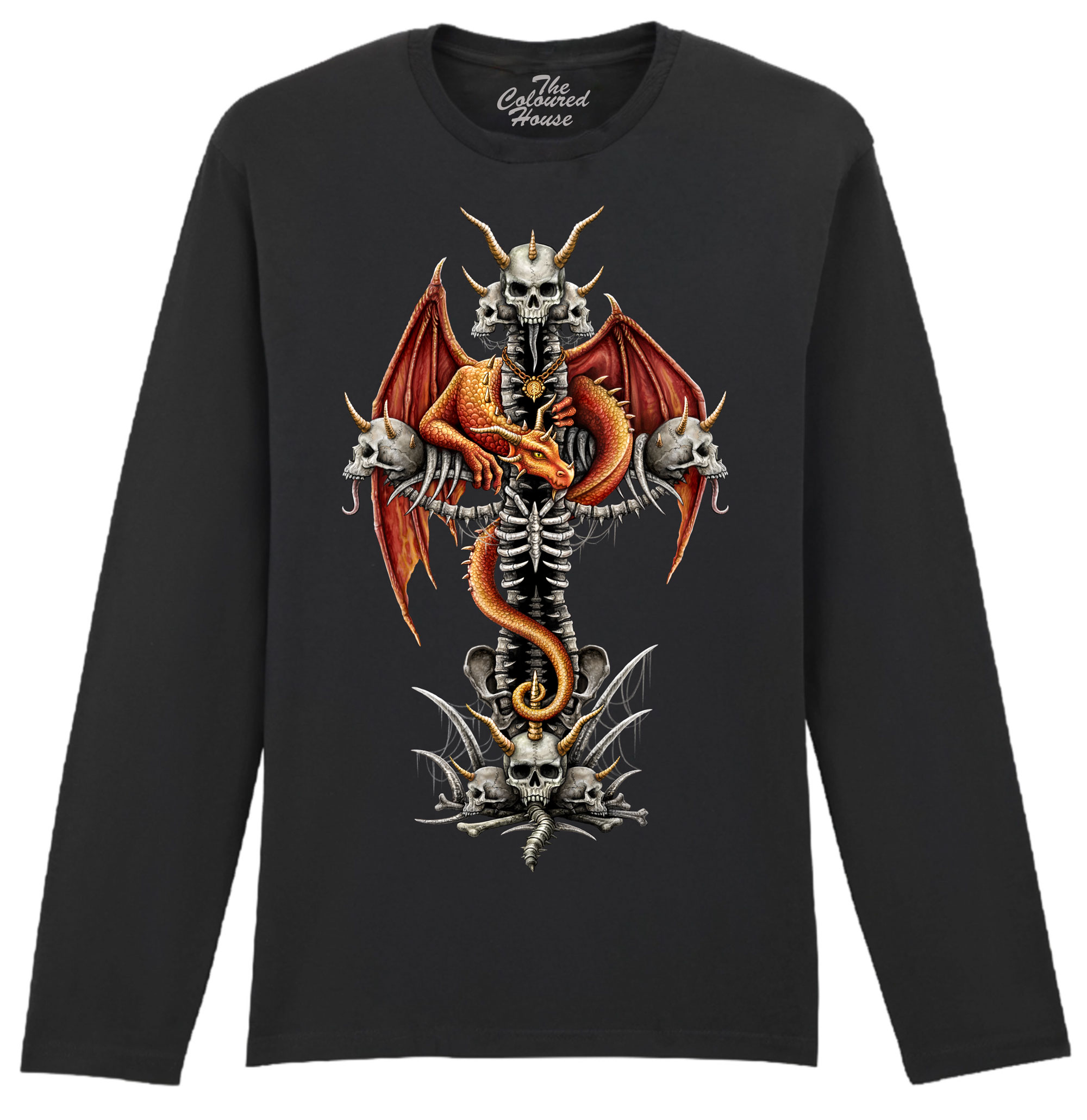 Dragon Skull Cross Longsleeve