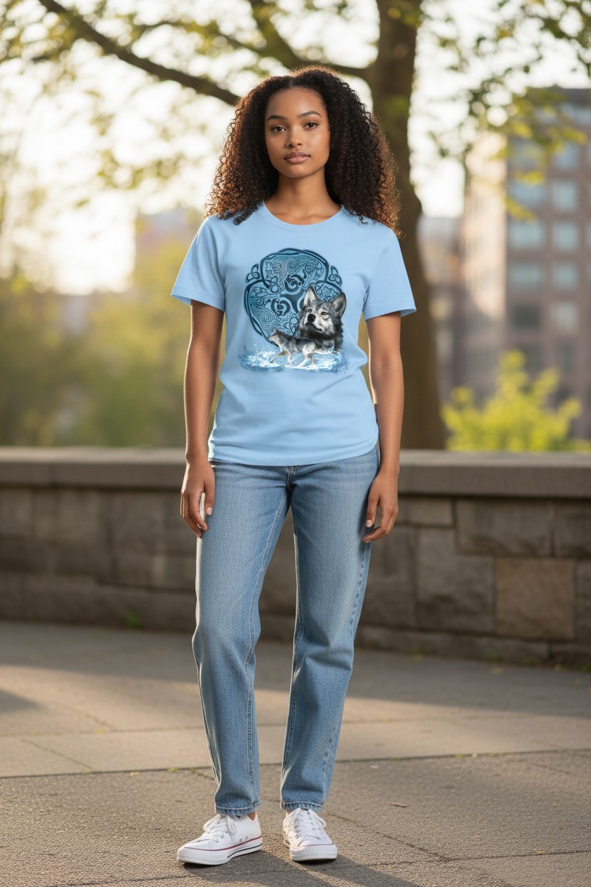 Celtic Wolf Ladies T-shirt