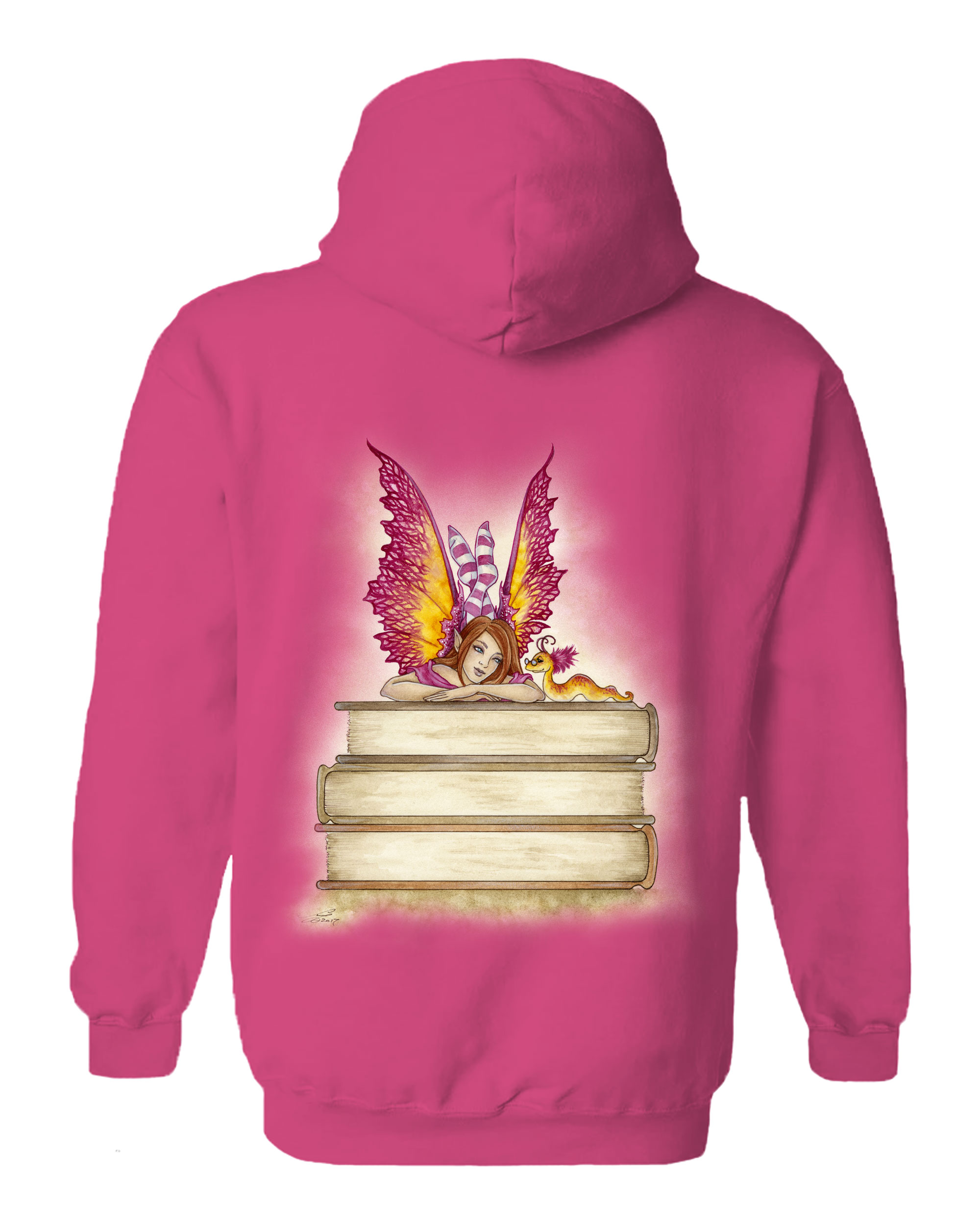 Pink Bookworm Hoodie