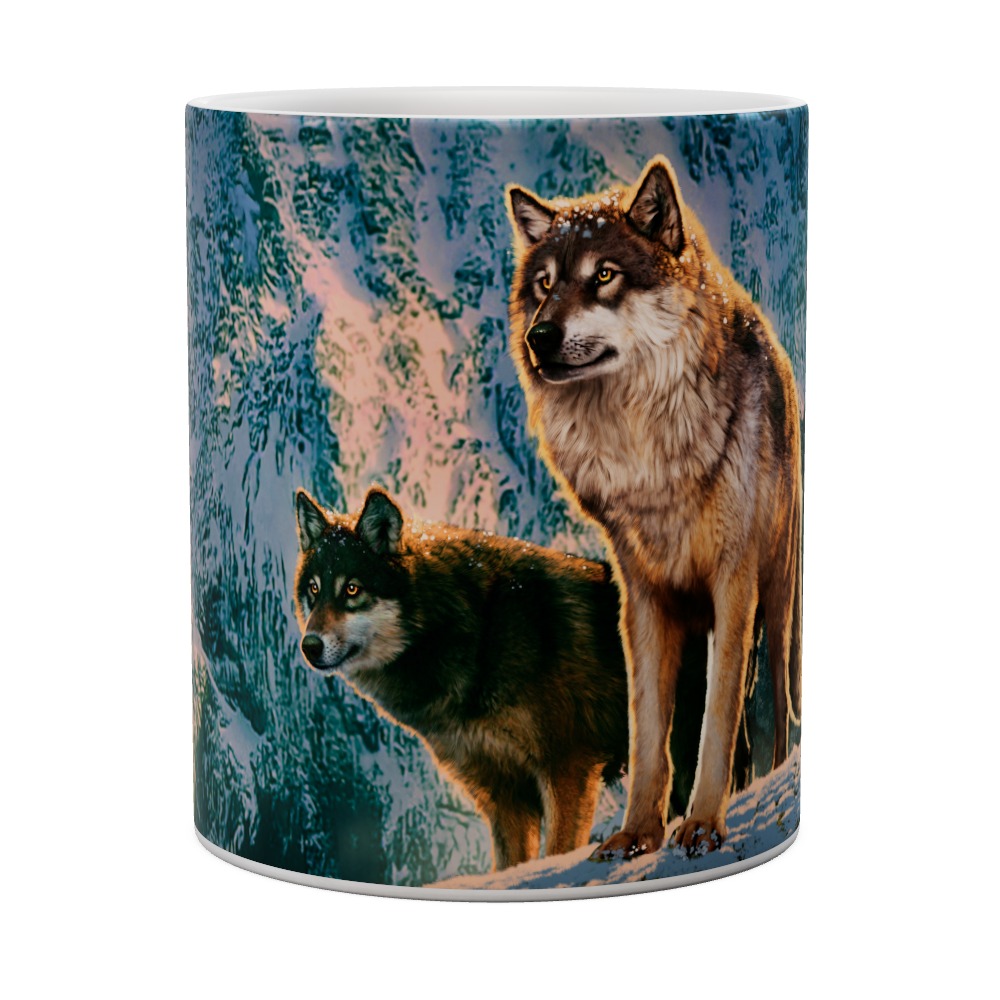Wolf Couple In Sunset Mug