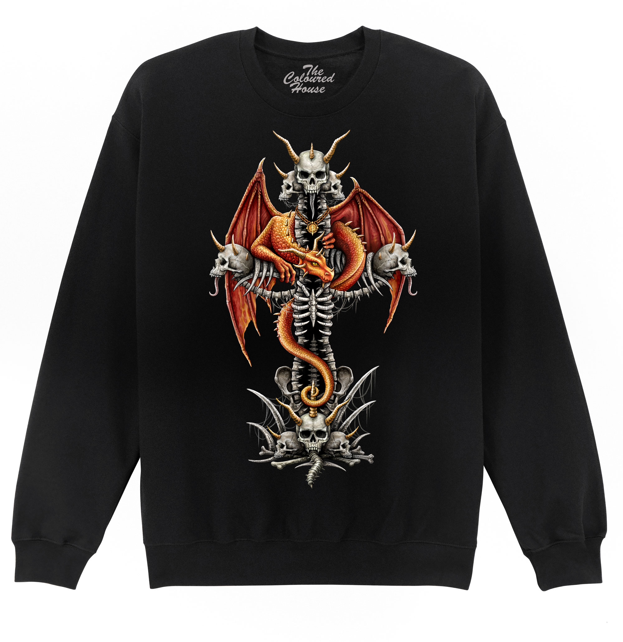 Dragon Skull Cross Sweater