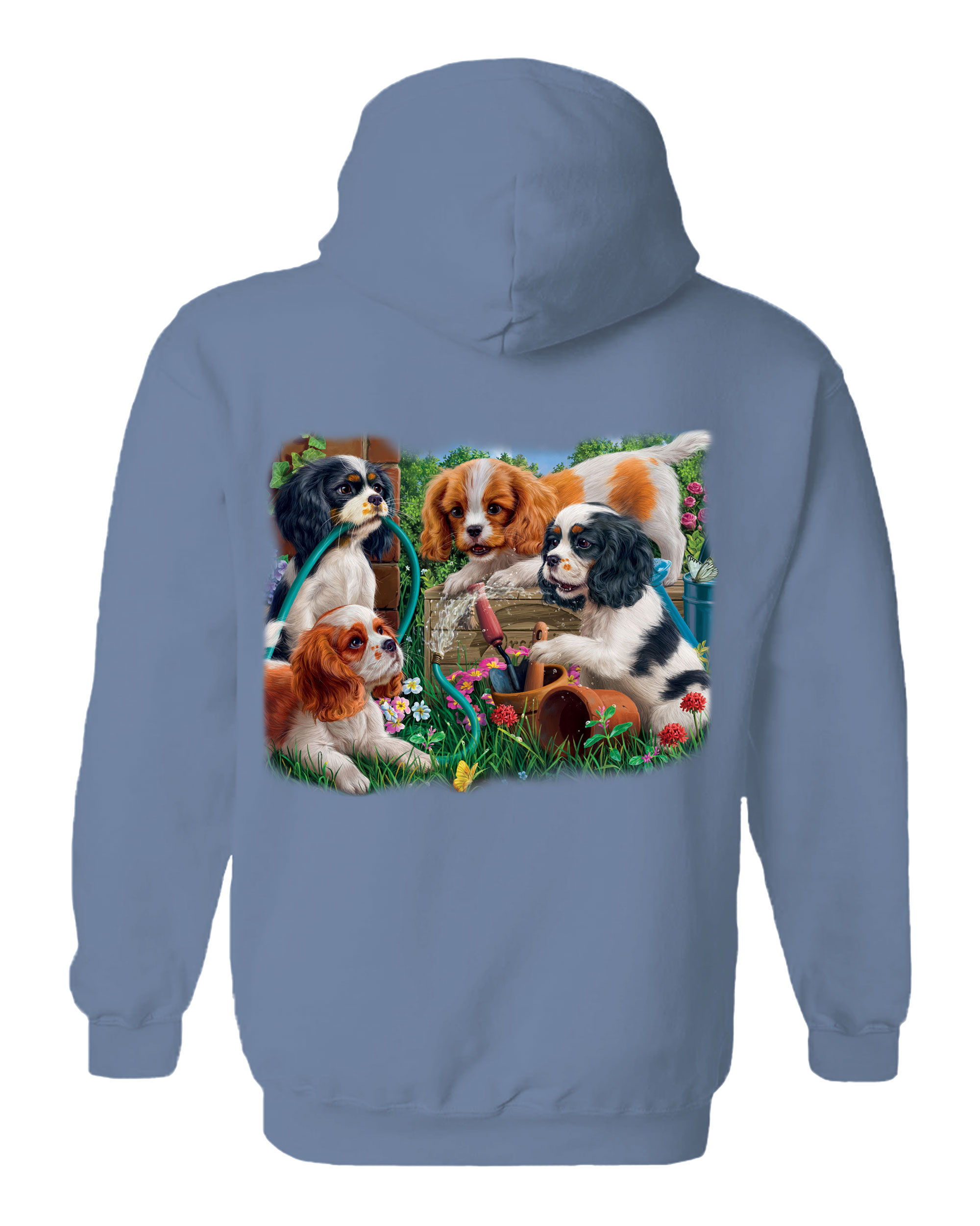 Puppies In The Garden Hoodie
