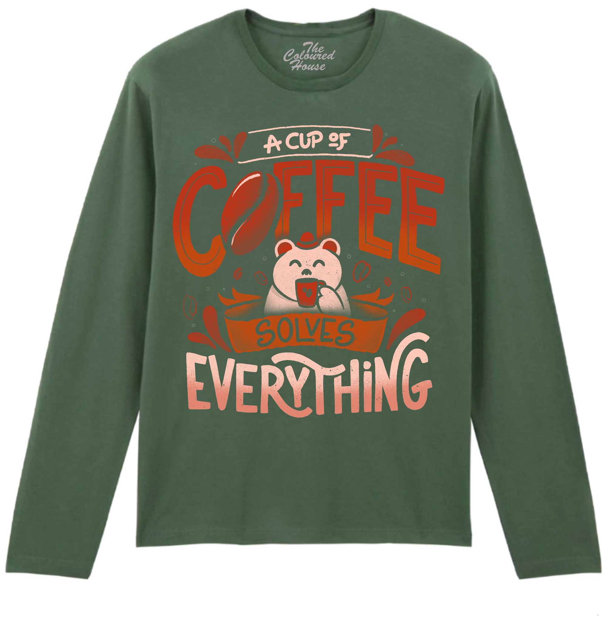 A Cup Of Coffee Solves Everything Longsleeve