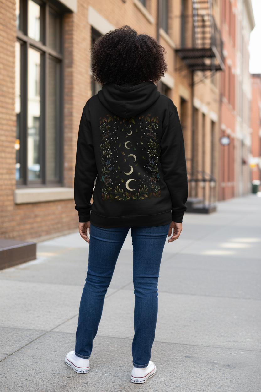 Crescent Moon Garden Hoodie