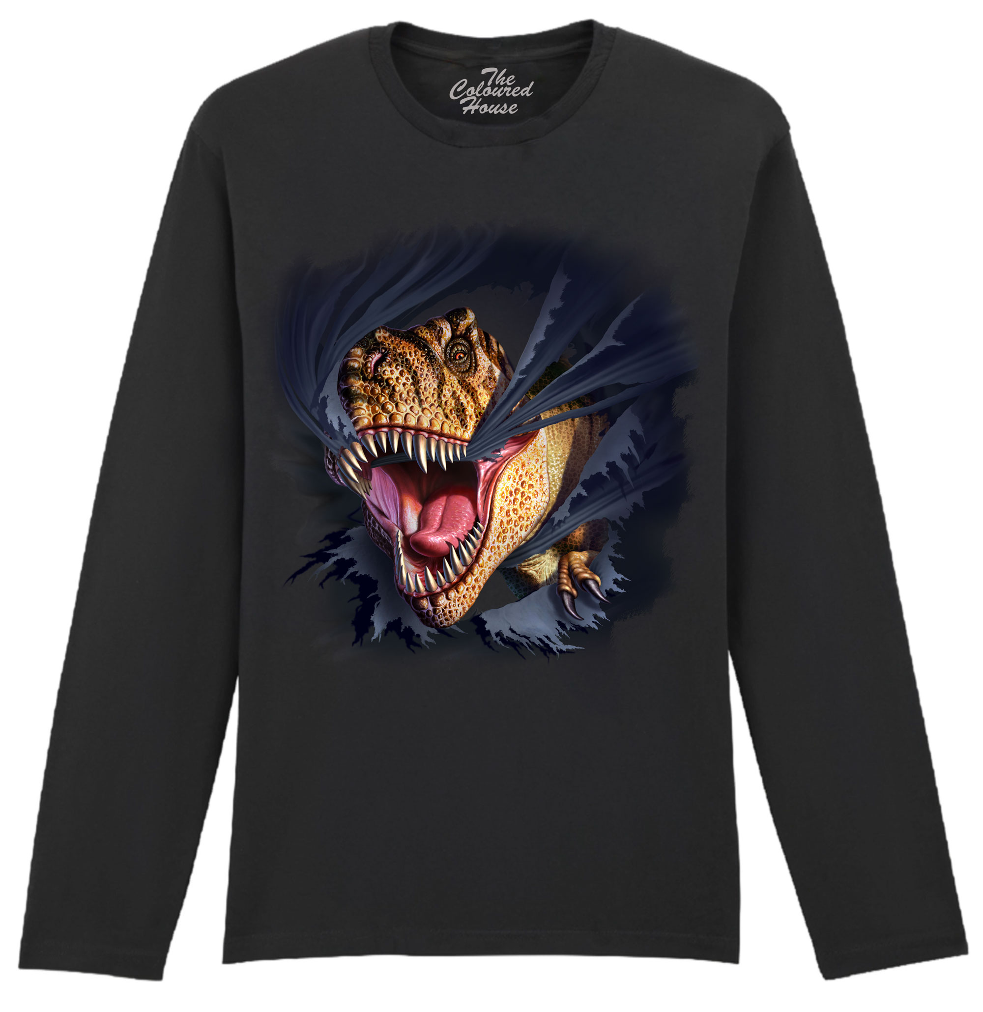 T-Rex Tearing Black Longsleeve