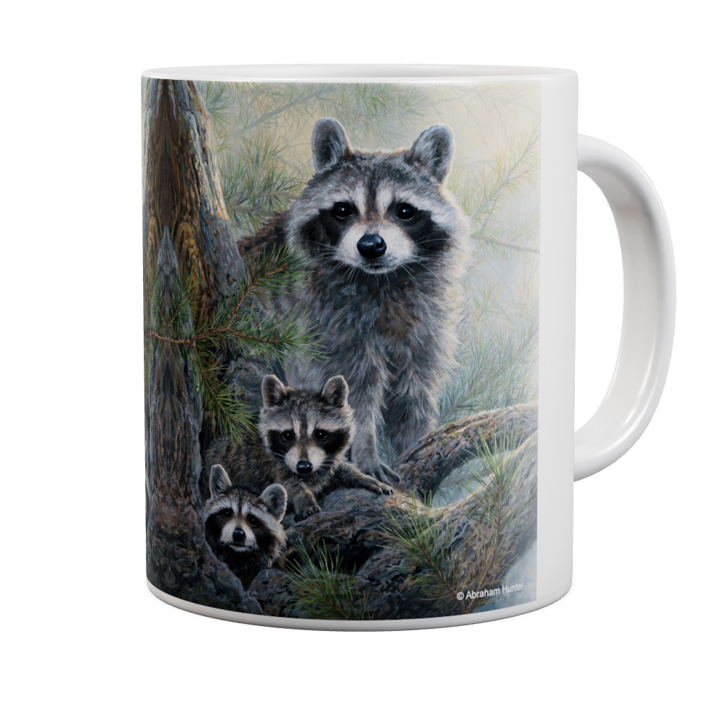 Raccoon Family Portrait Mug